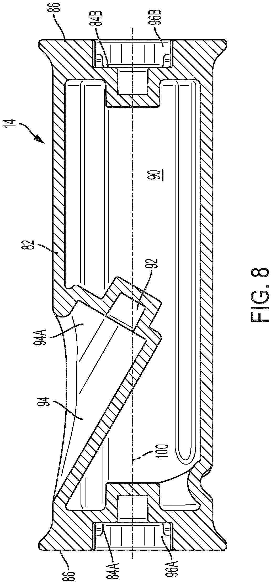 Patent US12297071 Figure 8 – Hose reel accumulator drum