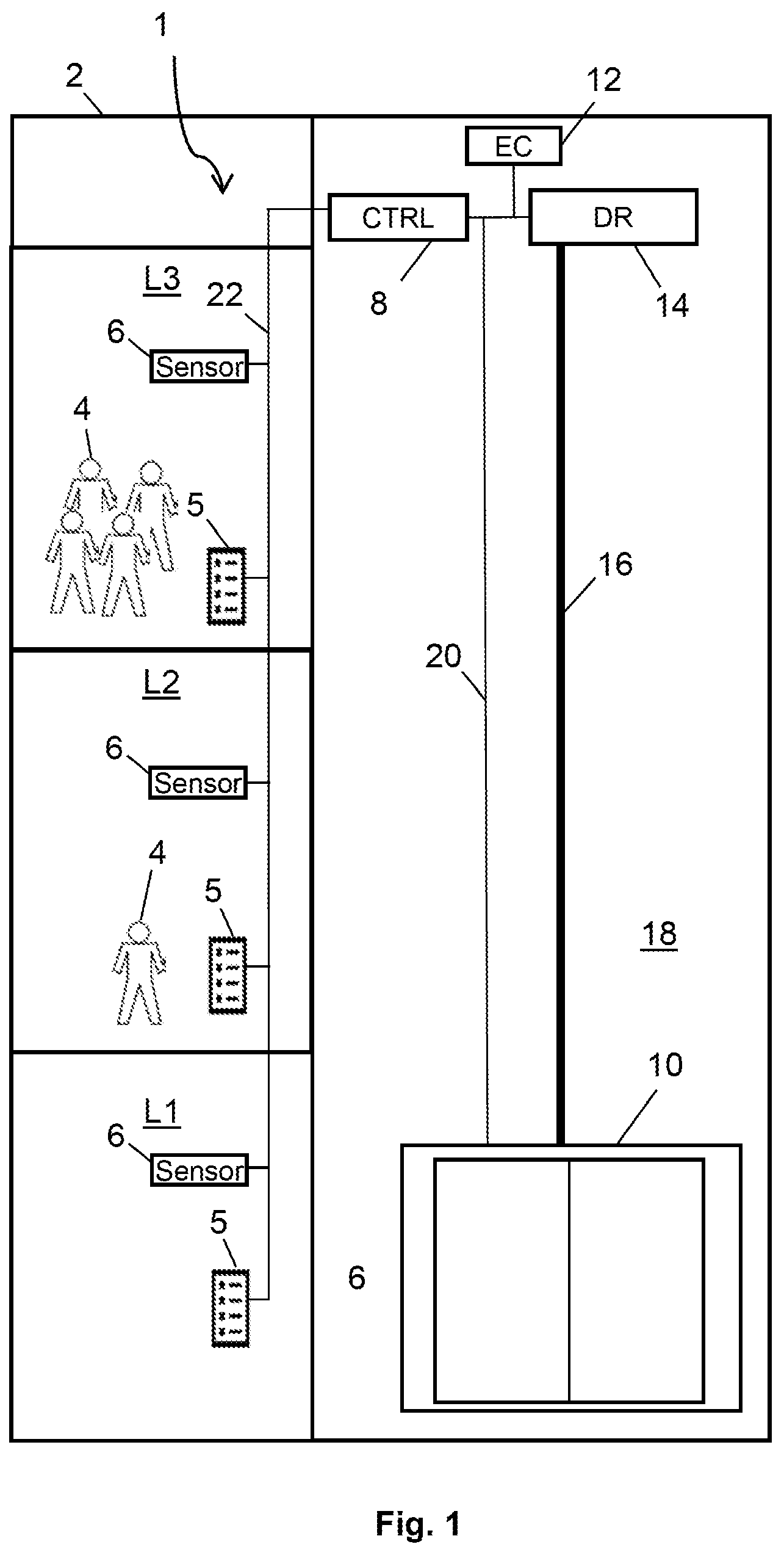 Patent US12297073 Figure 1 – Route planning on the basis of expected passenger number