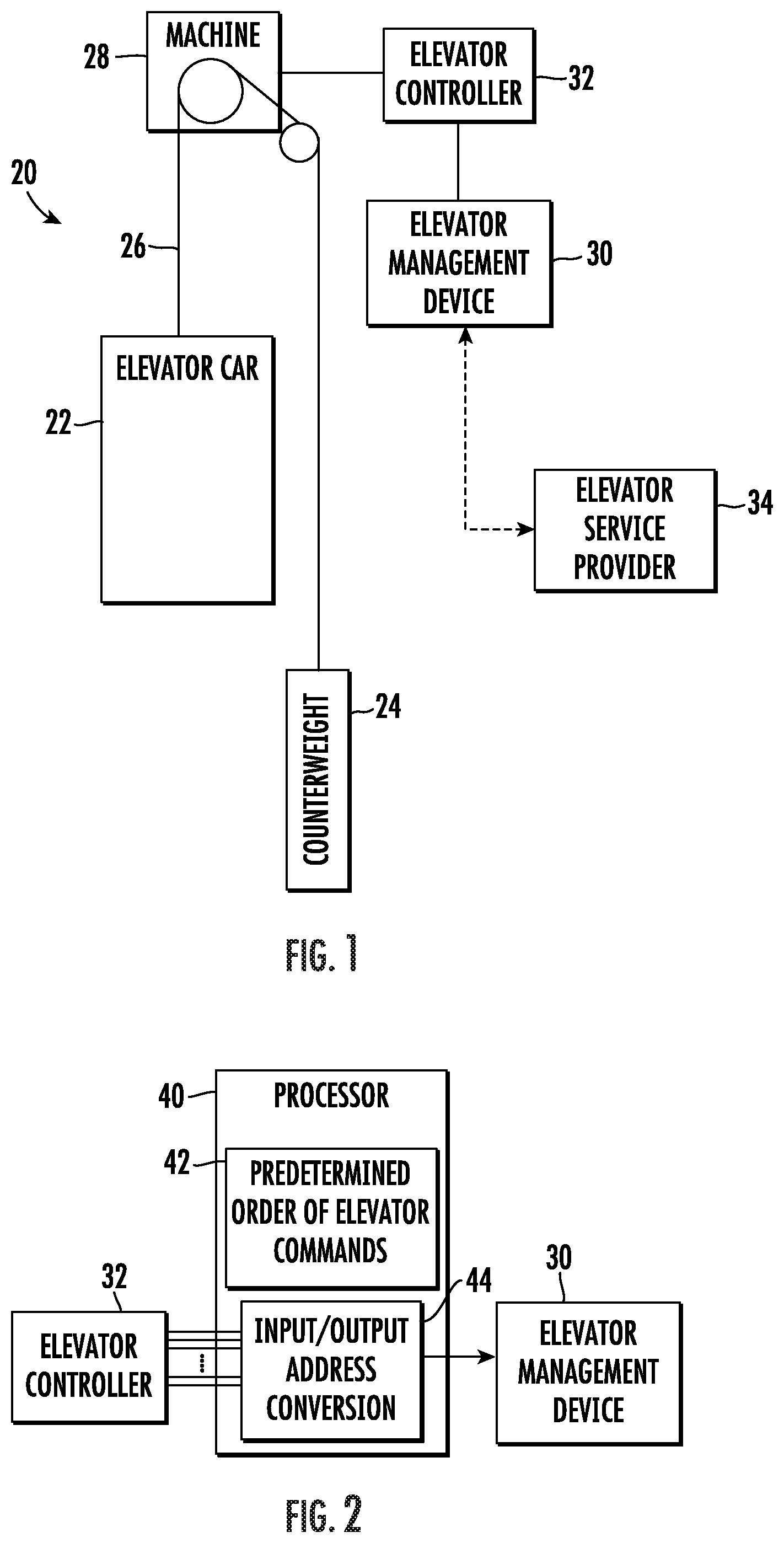 Patent US12297081 — Method and system for configuring an elevator management device — Figure 1