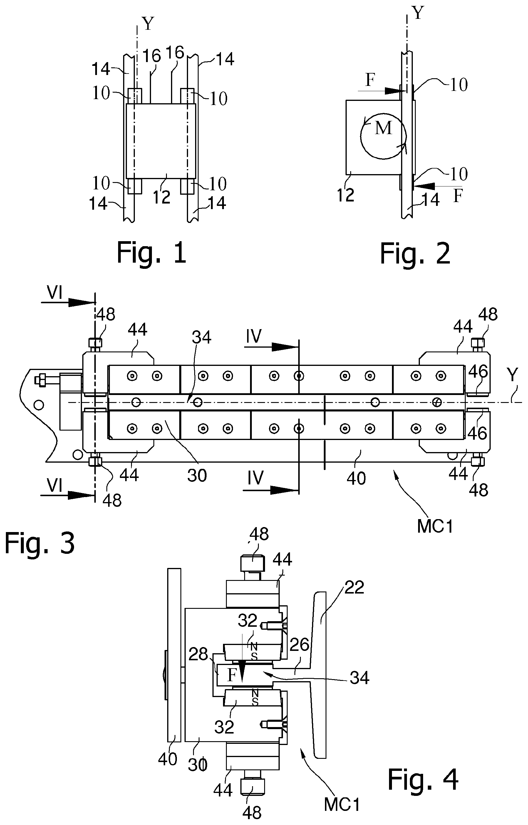 Patent US12297082 Figure 1 – Transport system for an elevator or lift