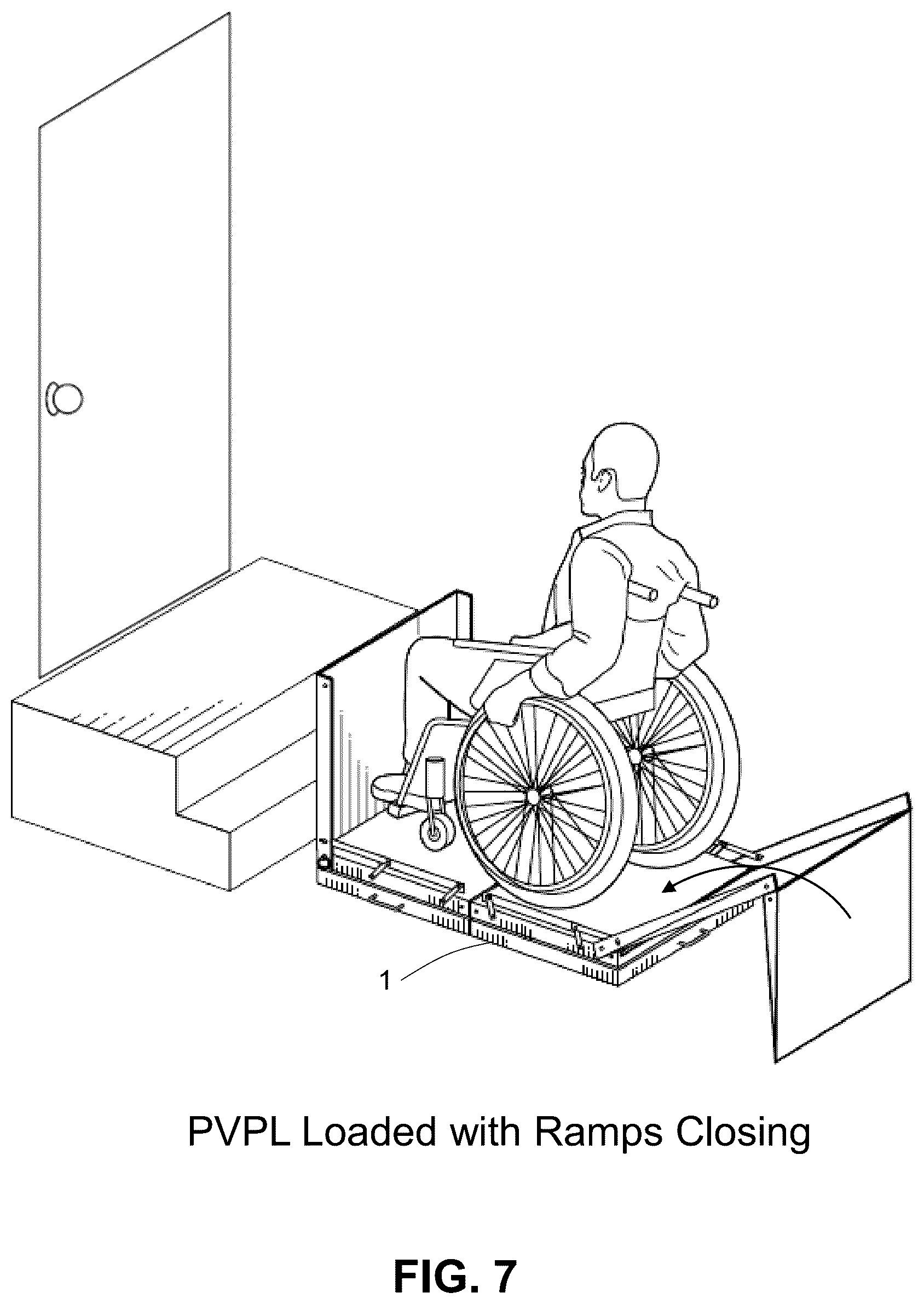 Patent US12297088 Figure 7 – Portable vertical platform lift