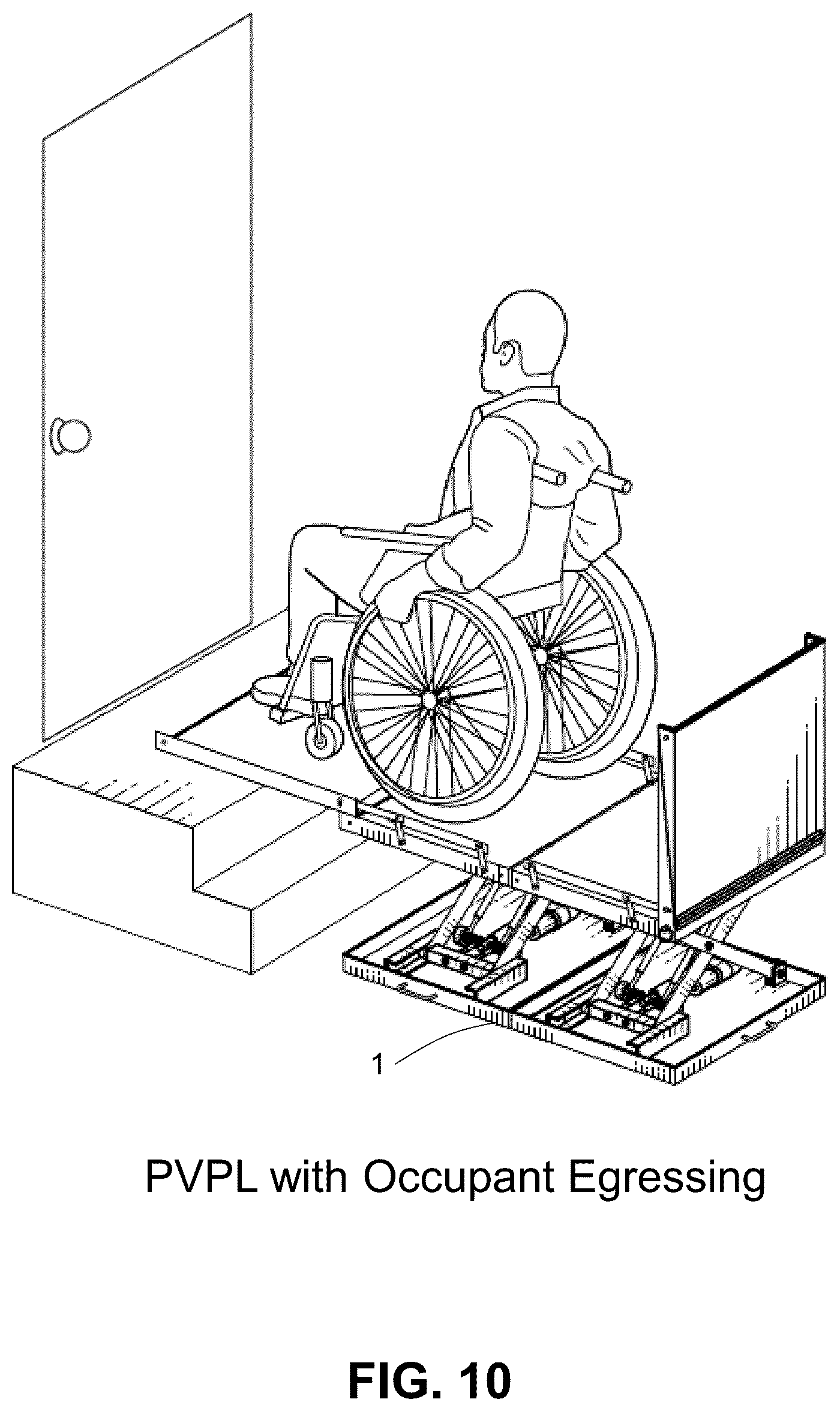 Patent US12297088 Figure 10 – Portable vertical platform lift