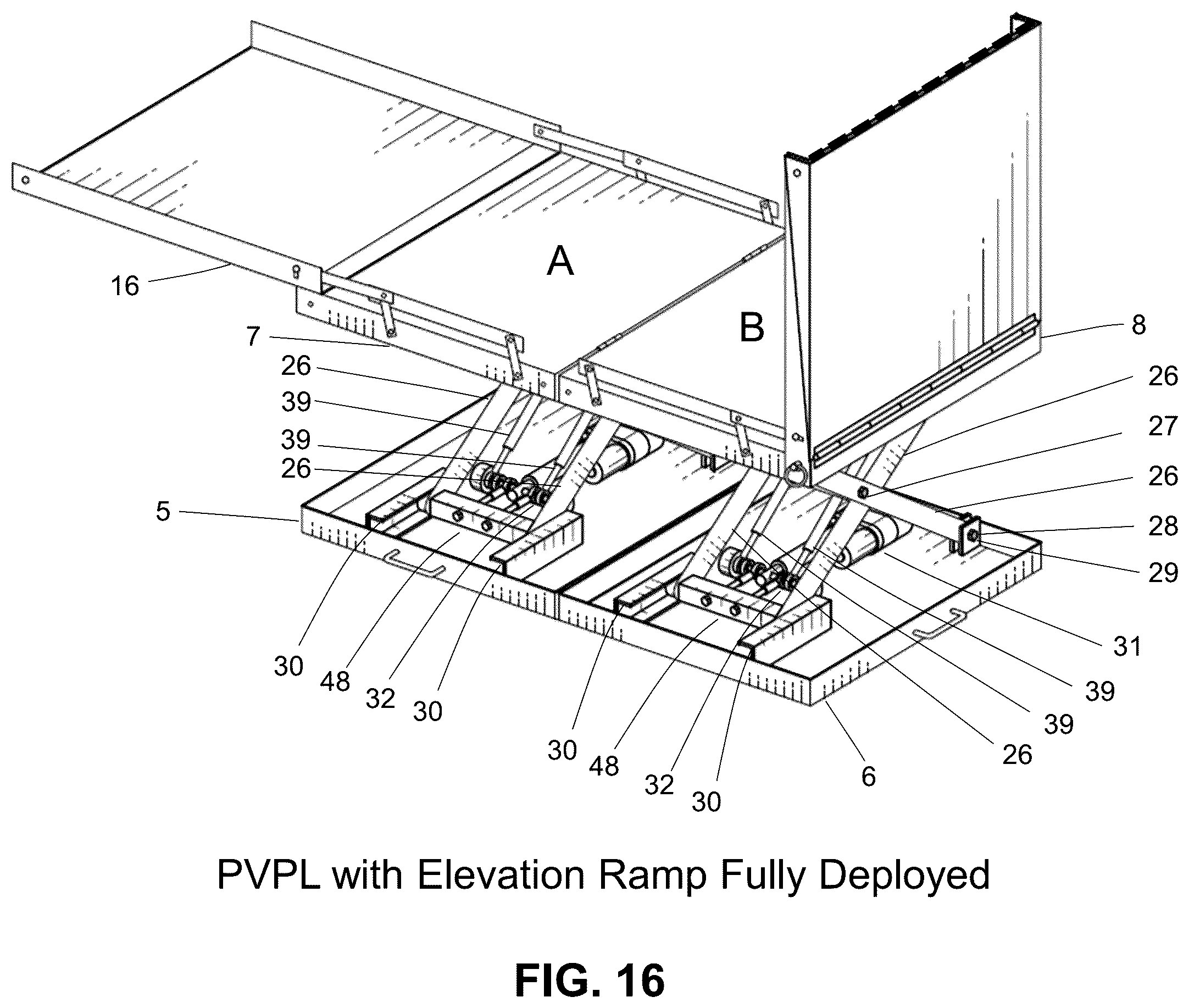 Patent US12297088 Figure 16 – Portable vertical platform lift