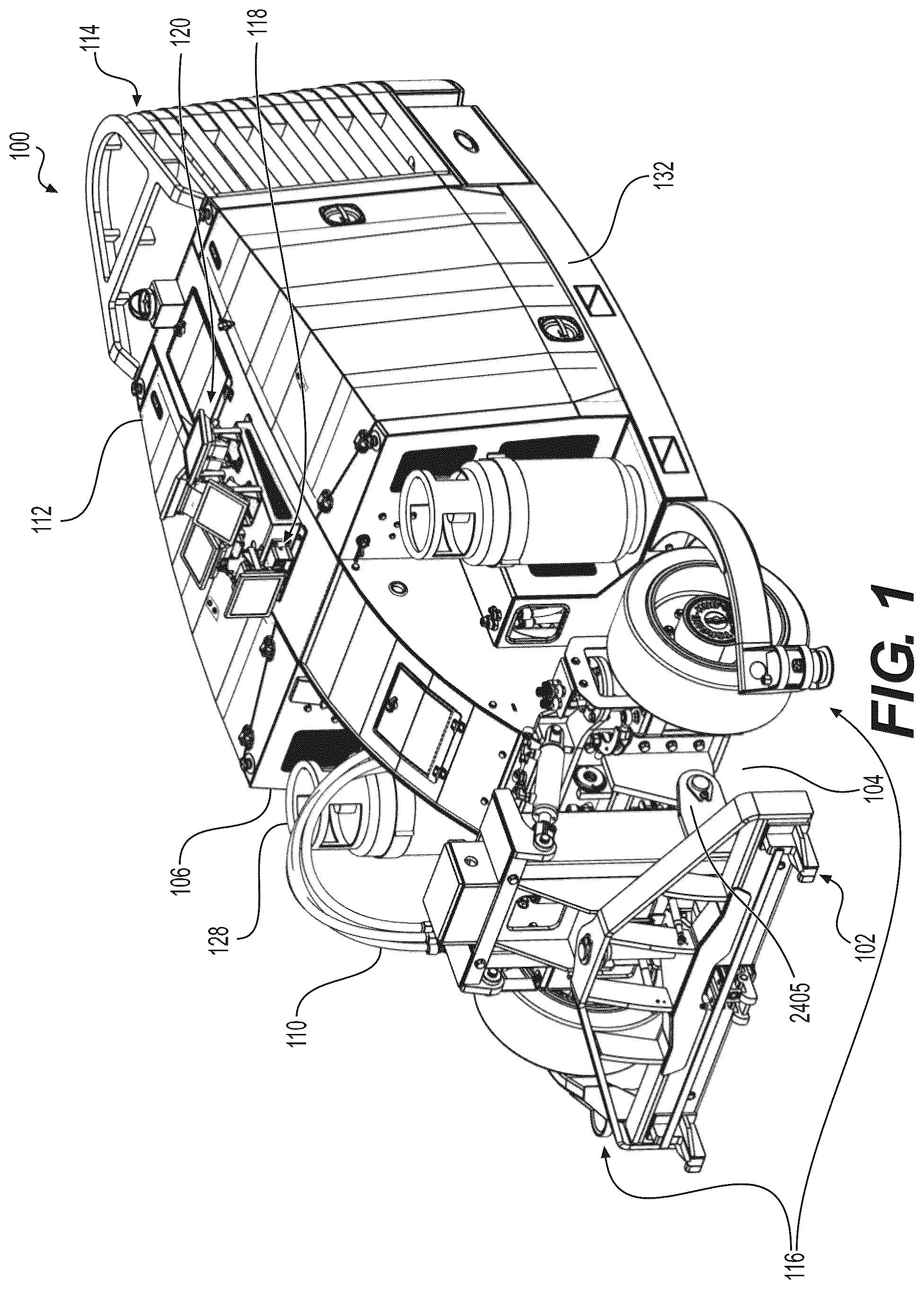 Patent US12297089 Figure 1 – Autonomous conveyance robot for cross-dock operations
