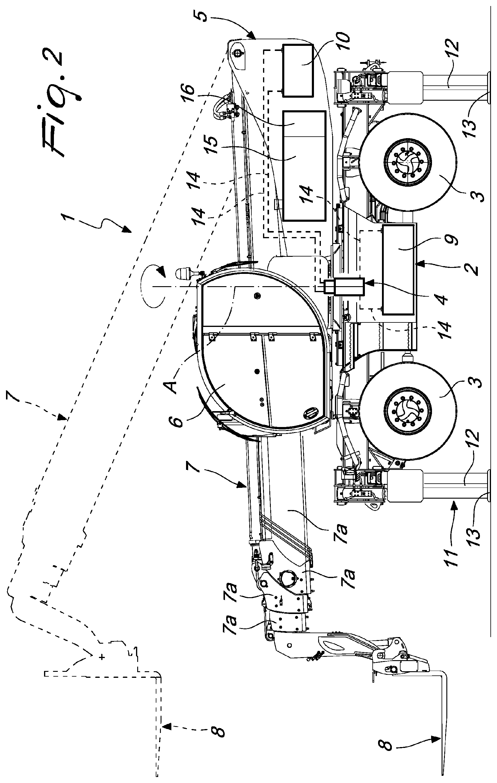 Patent US12297090 Figure 2 – Rotary telescopic boom lift
