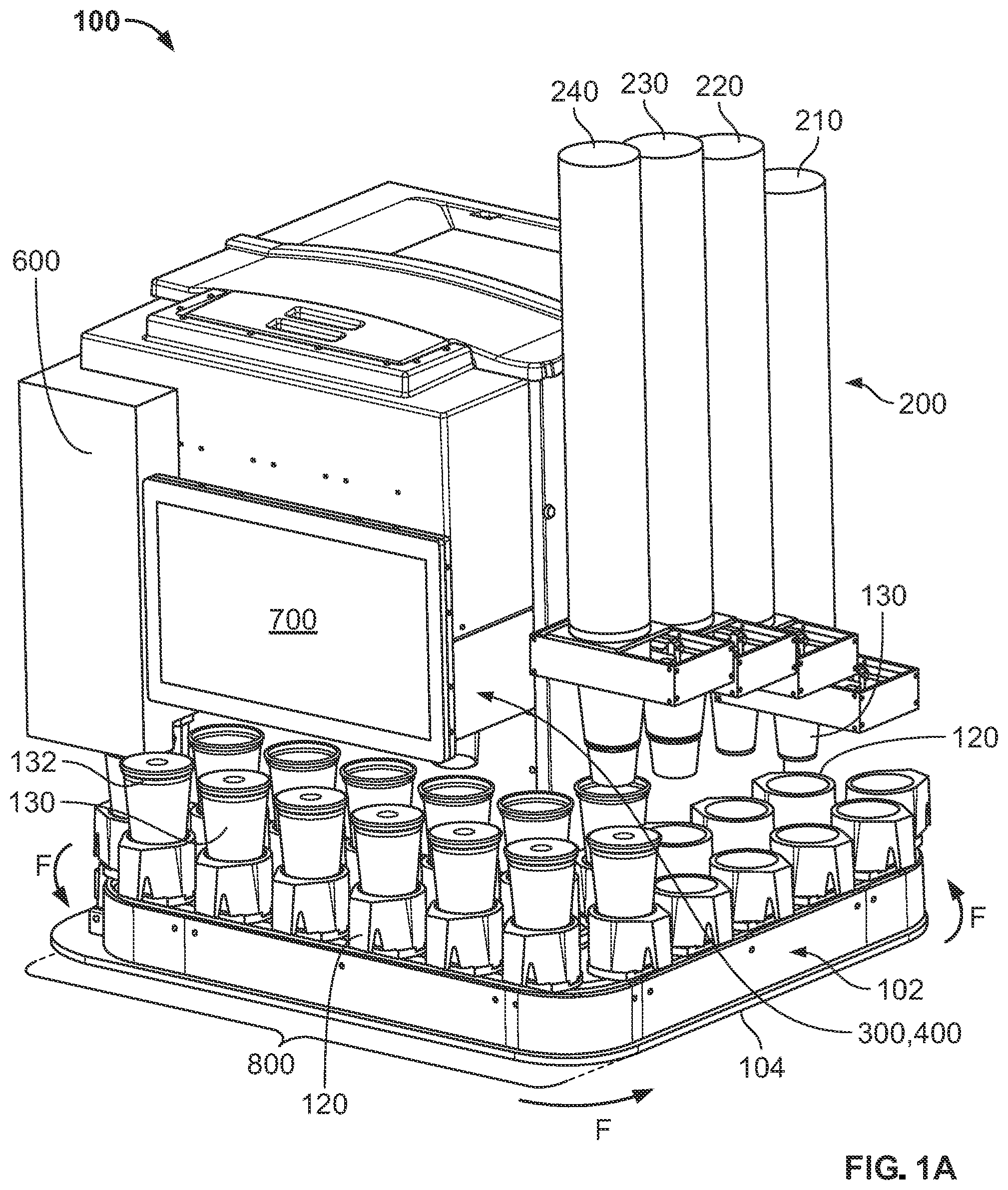 Patent US12297093 — Automated beverage dispensing system — Figure 1