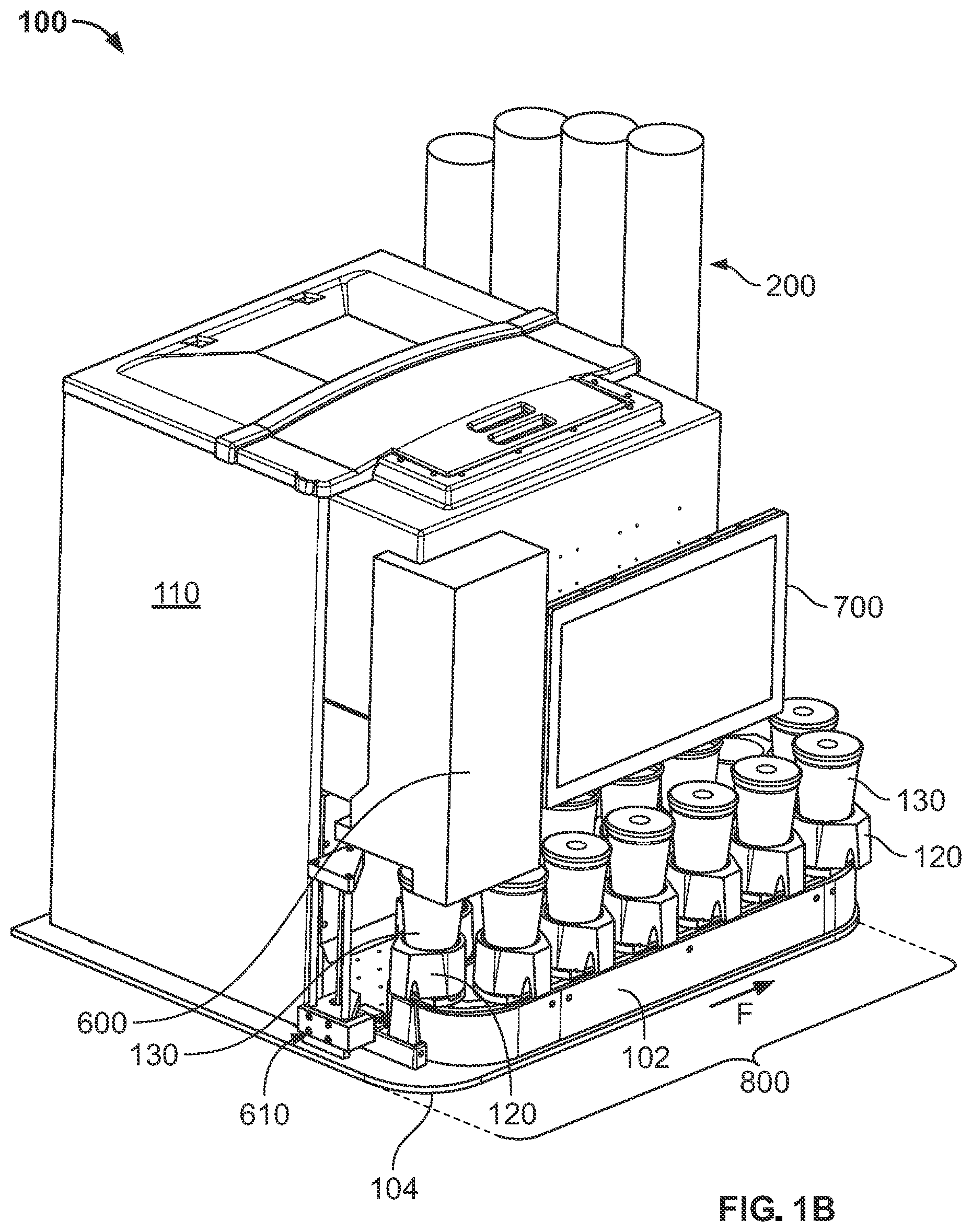 Patent US12297093 Figure 2 – Automated beverage dispensing system