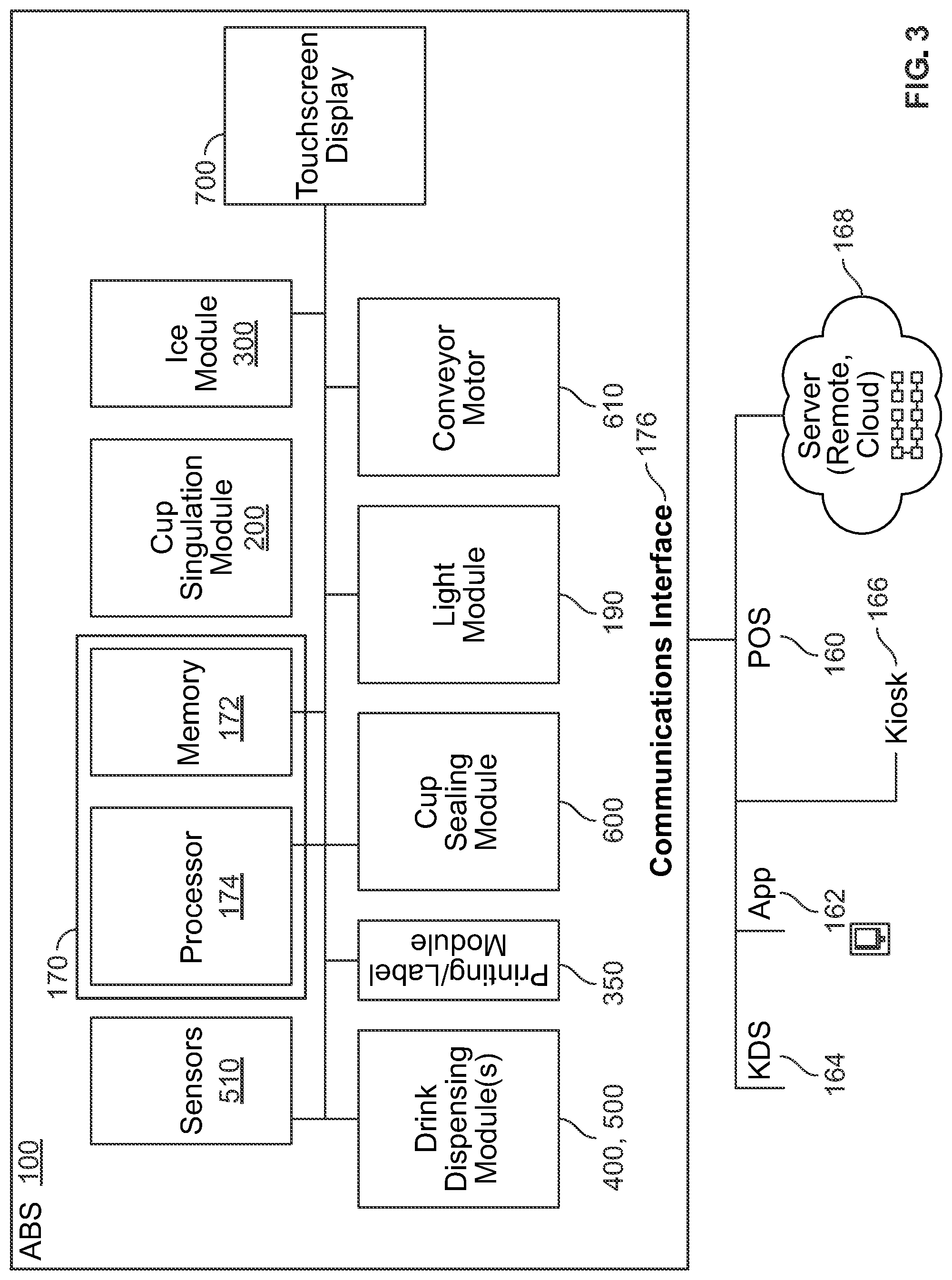 Patent US12297093 Figure 8 – Automated beverage dispensing system