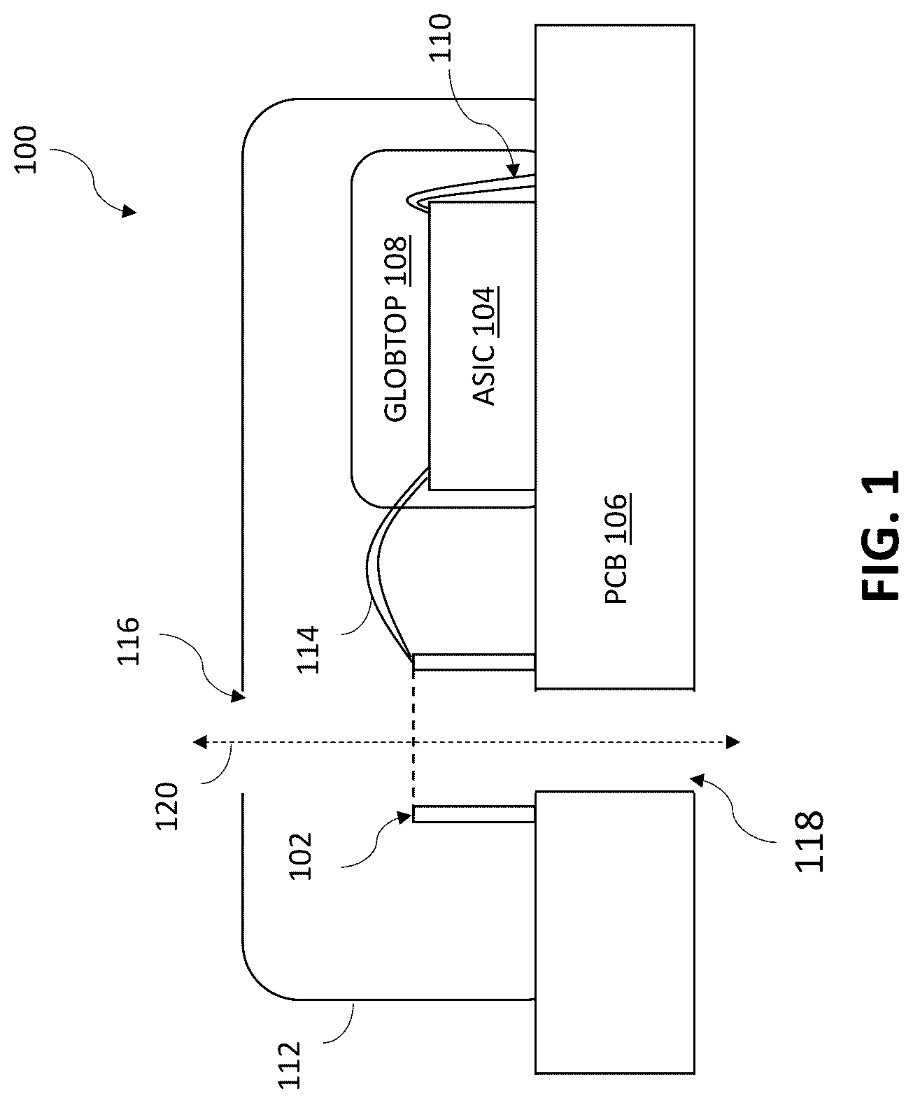 Patent US12297096 Figure 1 – MEMS transducer