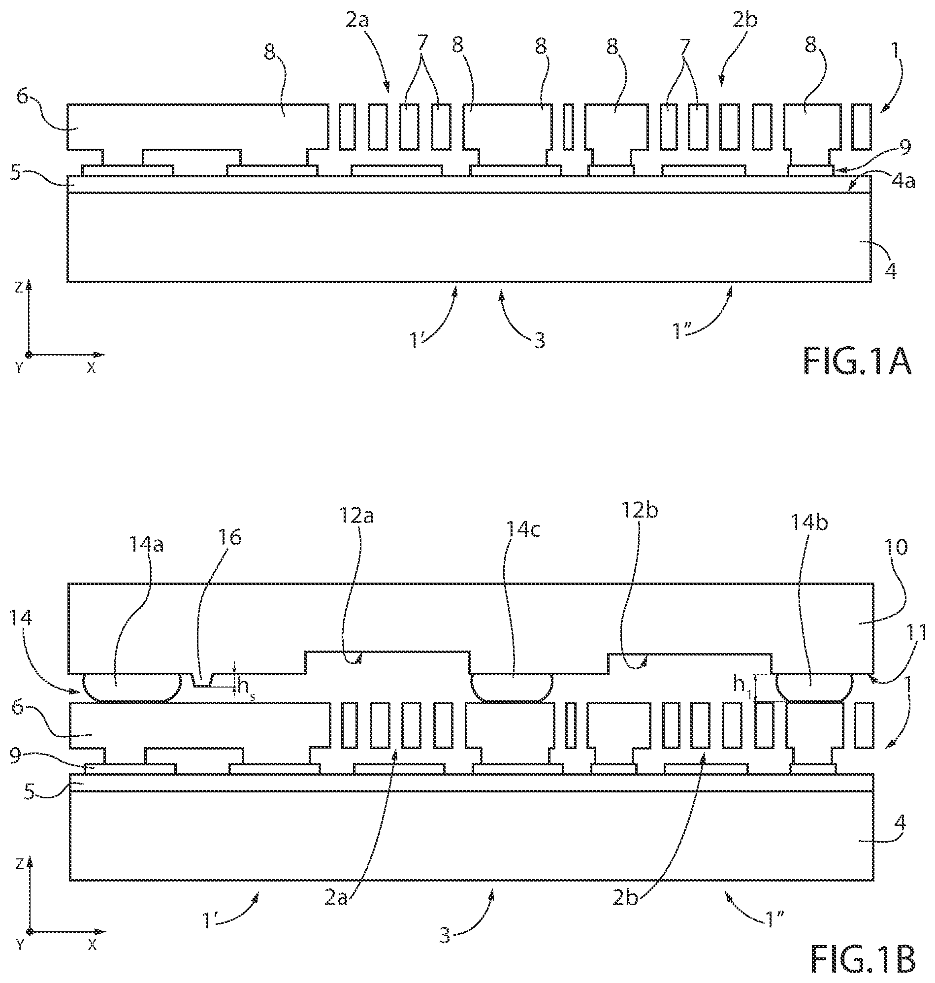 Patent US12297099 Figure 1 – Process for manufacturing a combined microelectromechanical device and corresponding combined microelectromechanical device