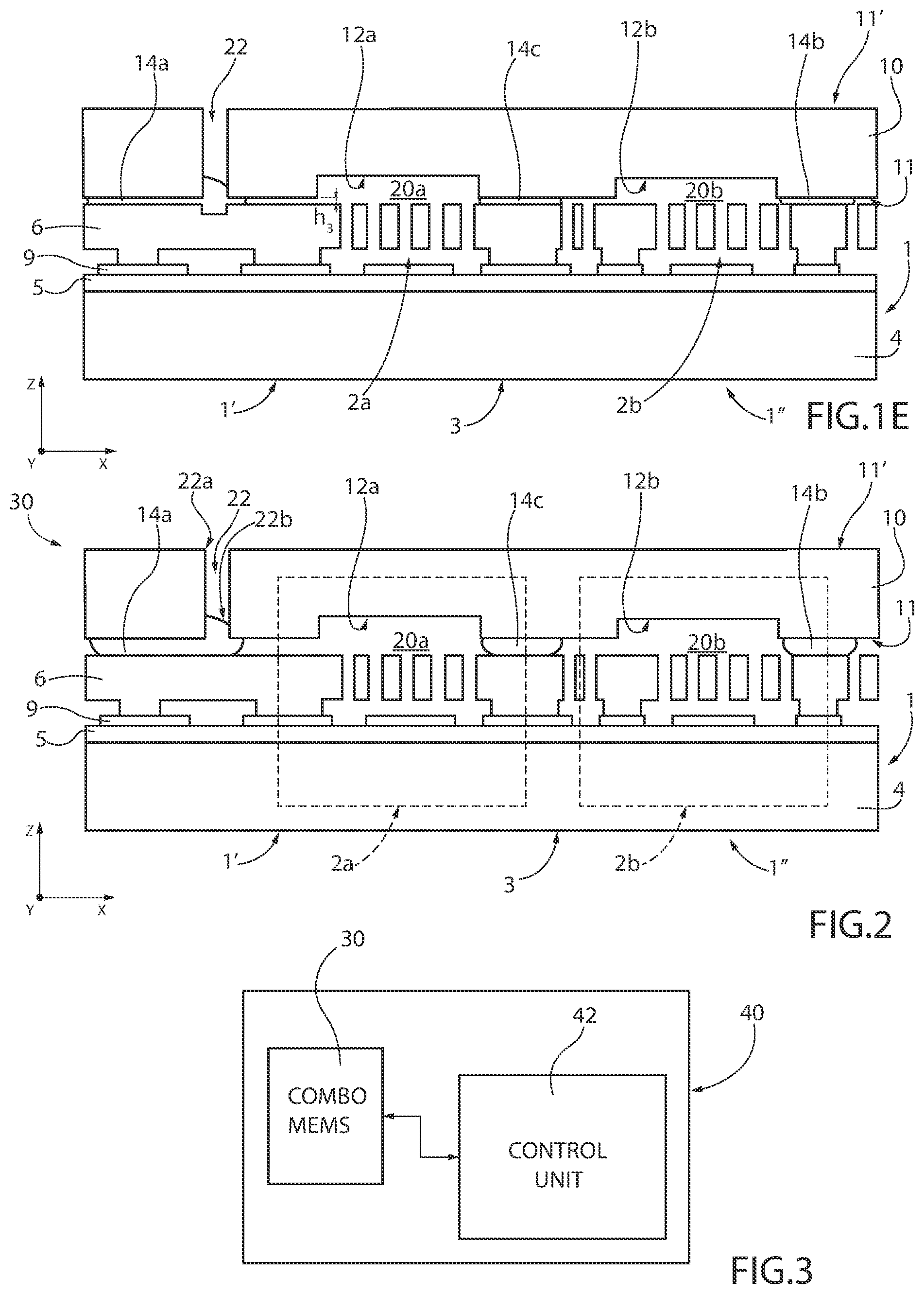 Patent US12297099 Figure 3 – Process for manufacturing a combined microelectromechanical device and corresponding combined microelectromechanical device