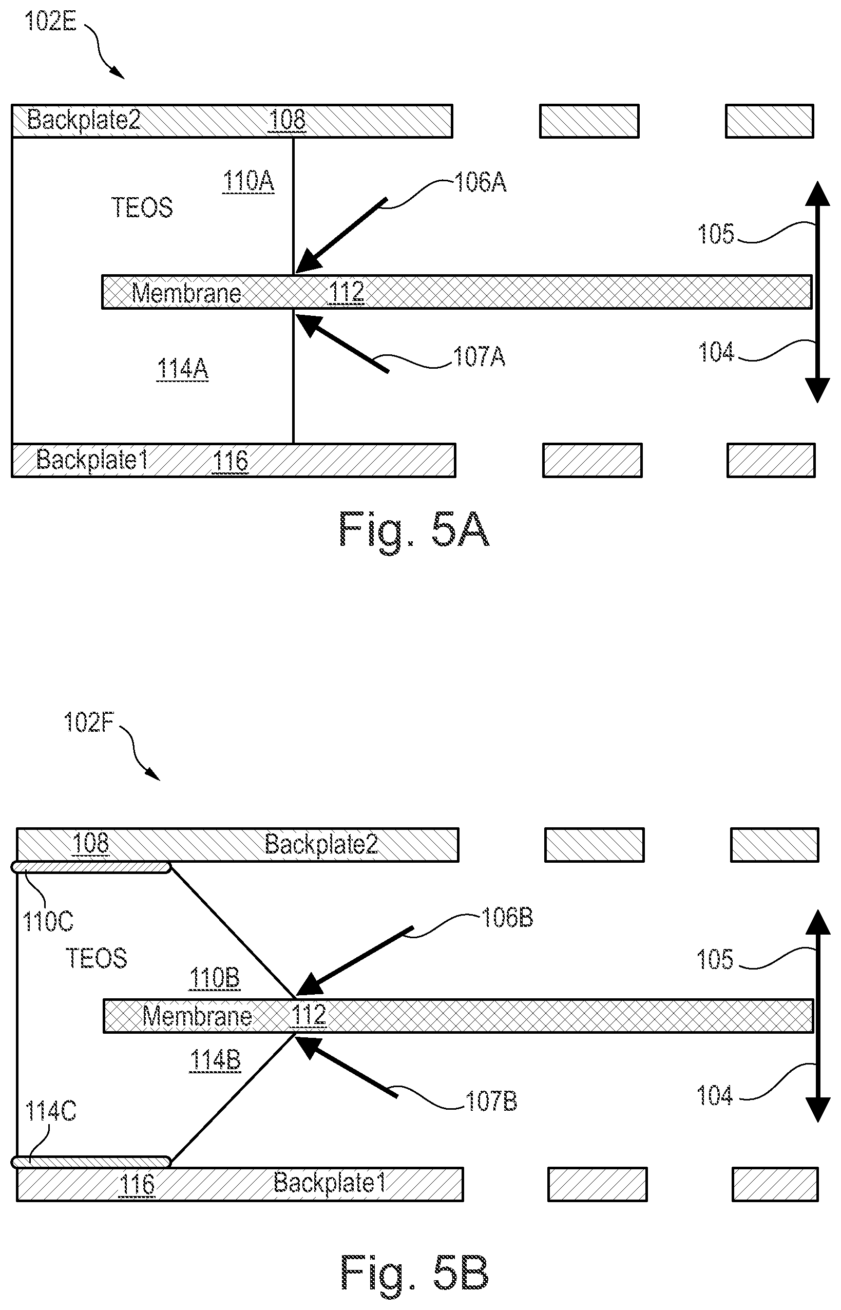 Patent US12297102 Figure 8 – Membrane support for dual backplate transducers