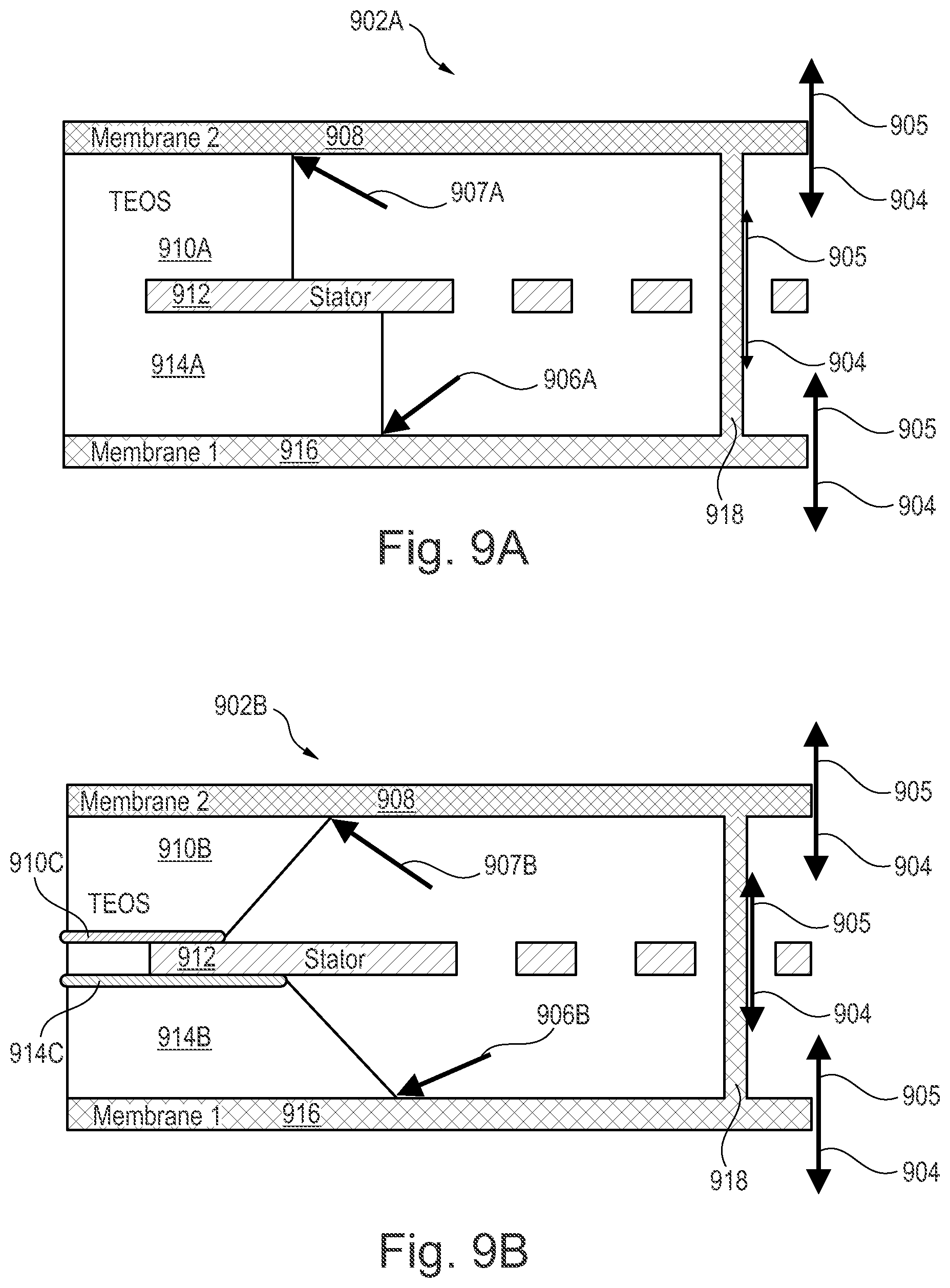 Patent US12297102 Figure 13 – Membrane support for dual backplate transducers