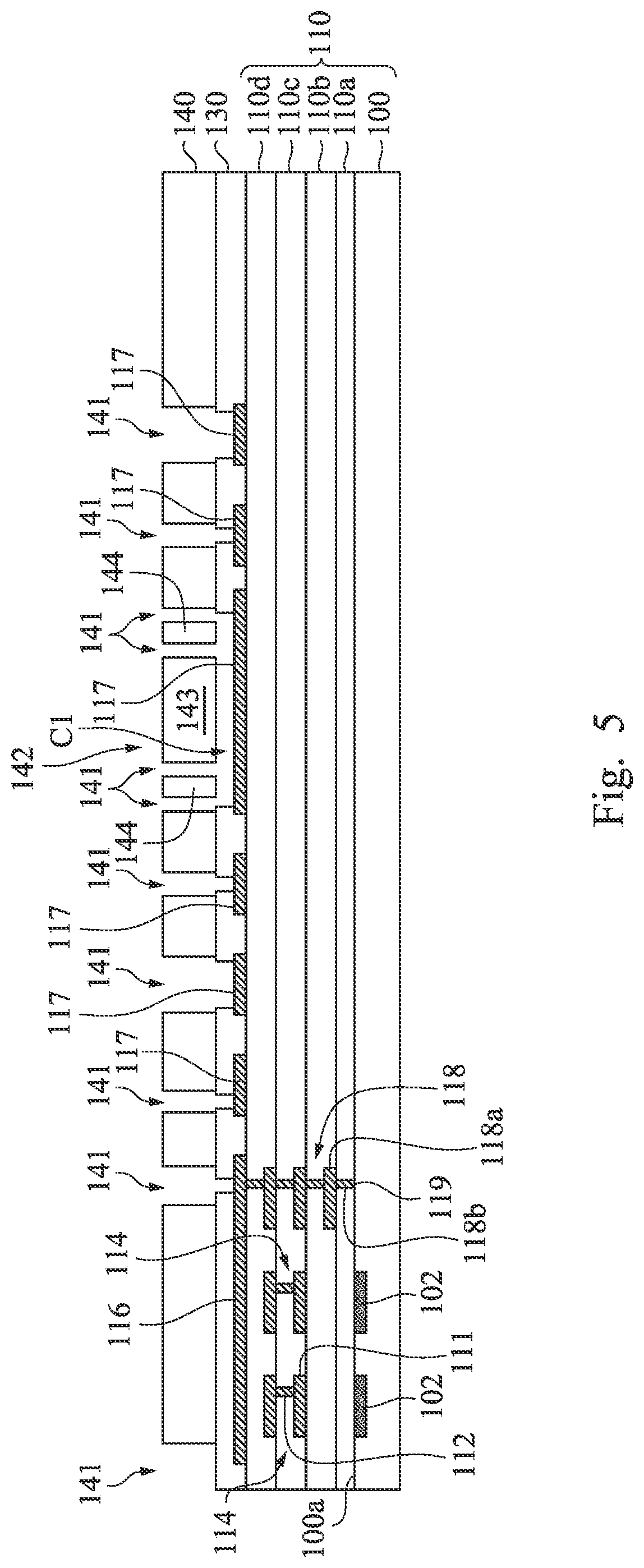Patent US12297103 Figure 3 – Device for protecting FEOL element and BEOL element