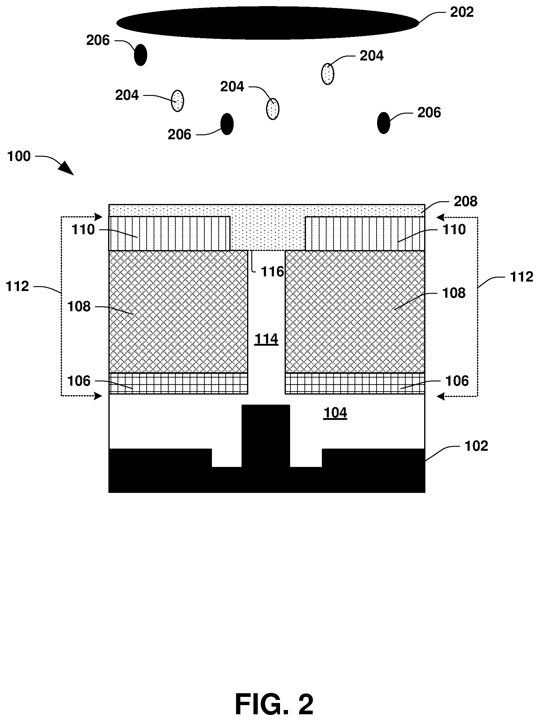Patent US12297104 Figure 2 – Semiconductor structure and formation thereof