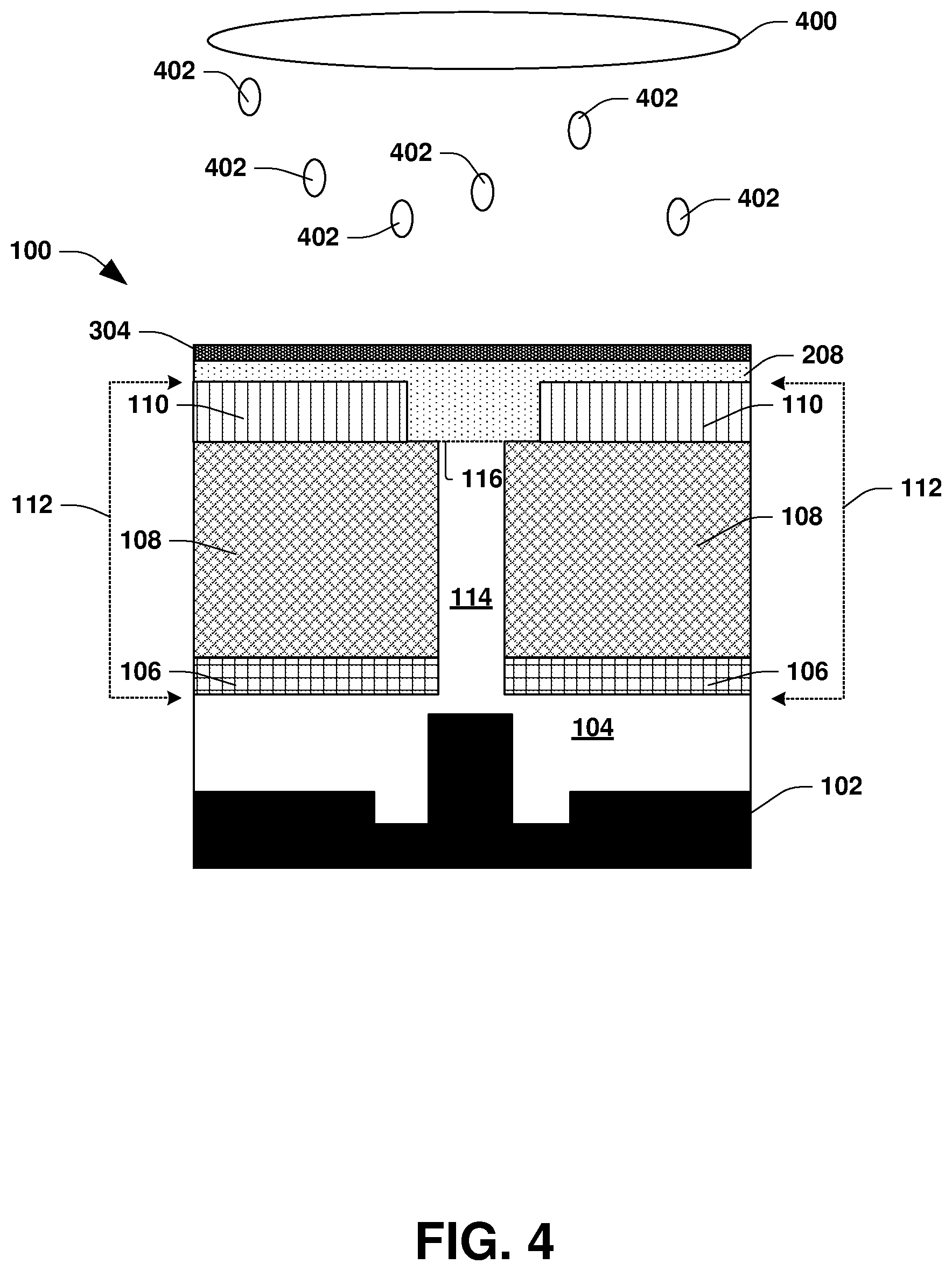 Patent US12297104 Figure 4 – Semiconductor structure and formation thereof