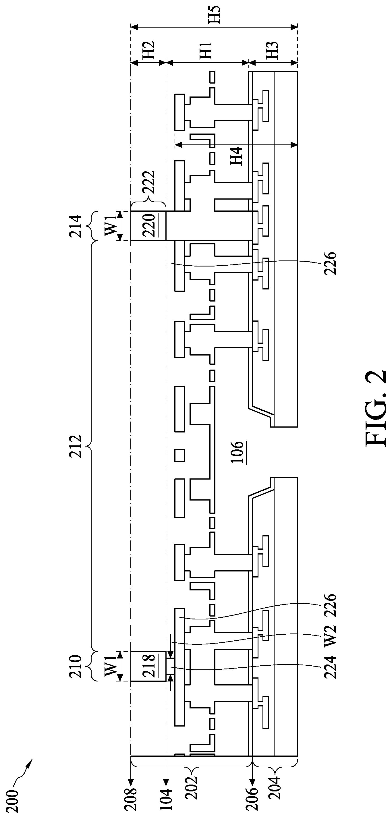 Patent US12297105 Figure 2 – Semiconductor structure including scribe line structures and method for fabricating the same