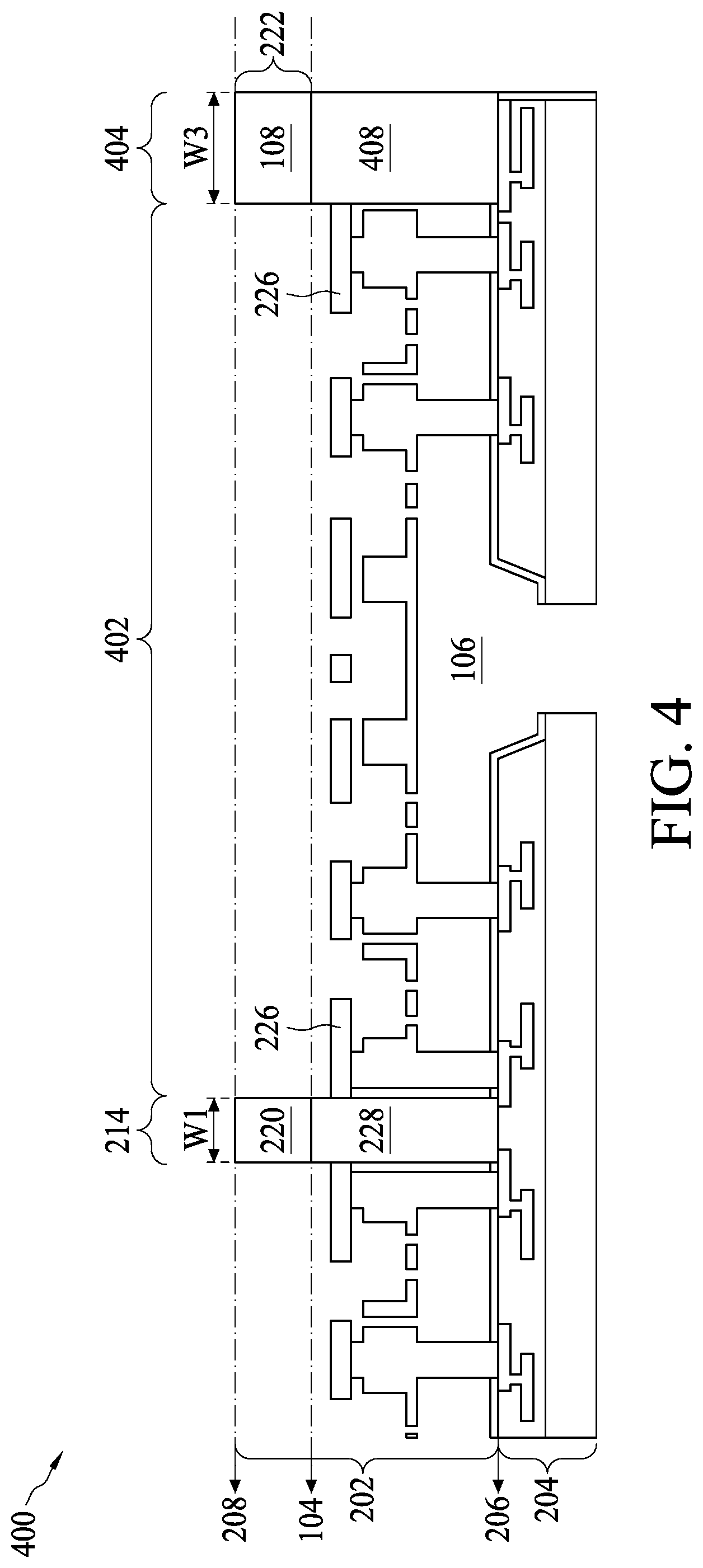 Patent US12297105 Figure 4 – Semiconductor structure including scribe line structures and method for fabricating the same