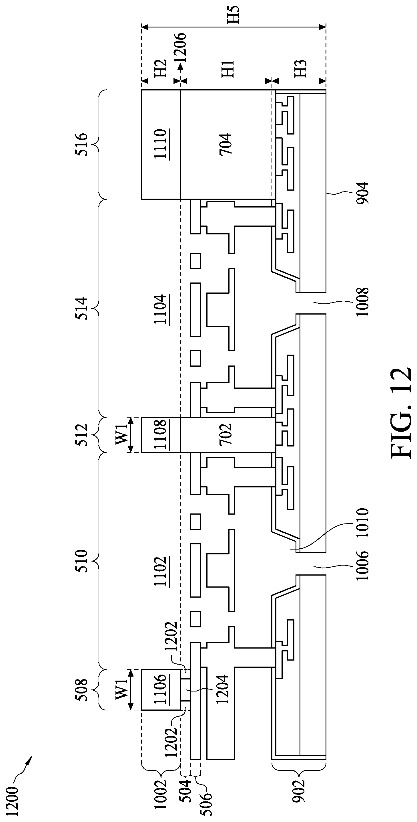 Patent US12297105 Figure 12 – Semiconductor structure including scribe line structures and method for fabricating the same