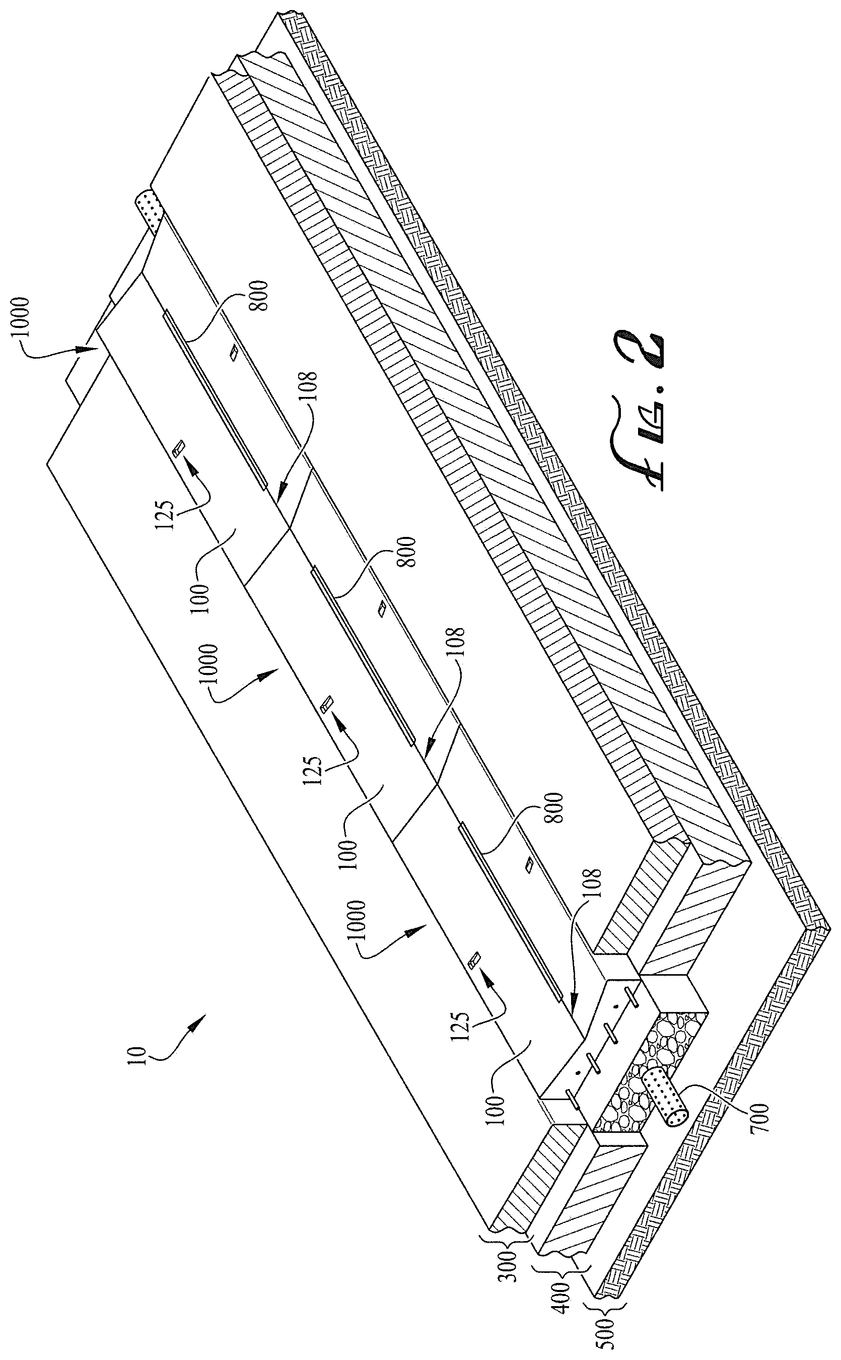 Patent US12297126 Figure 3 – Modular porous swale