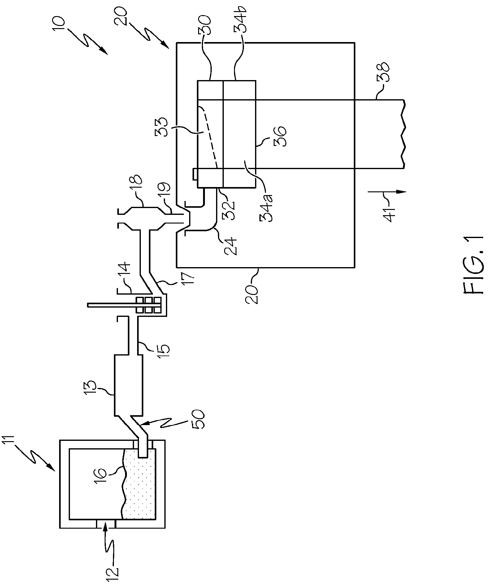 Patent US12297138 Figure 1 – Modular molten glass delivery apparatus