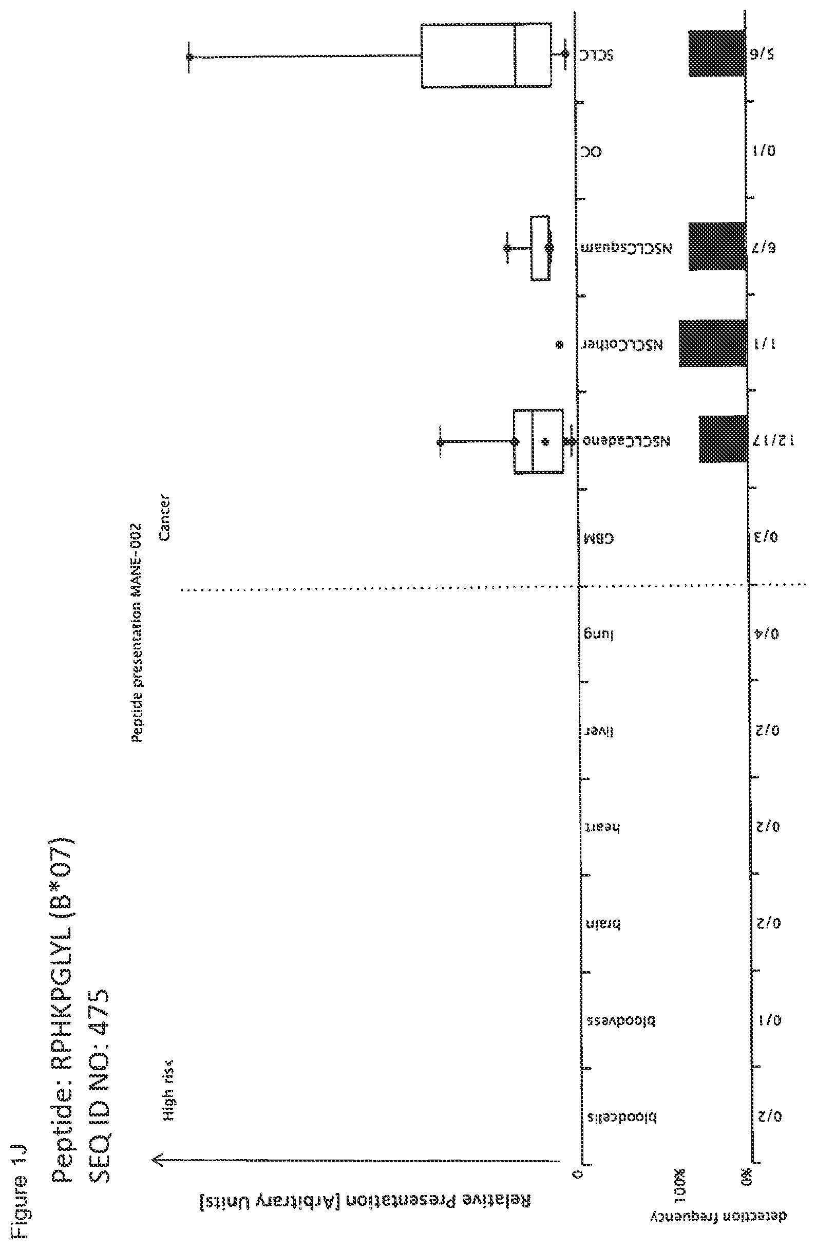 Patent US12297245 Figure 10 – Peptides and combination of peptides for use in immunotherapy against lung cancer, including NSCLC, SCLC and other cancers
