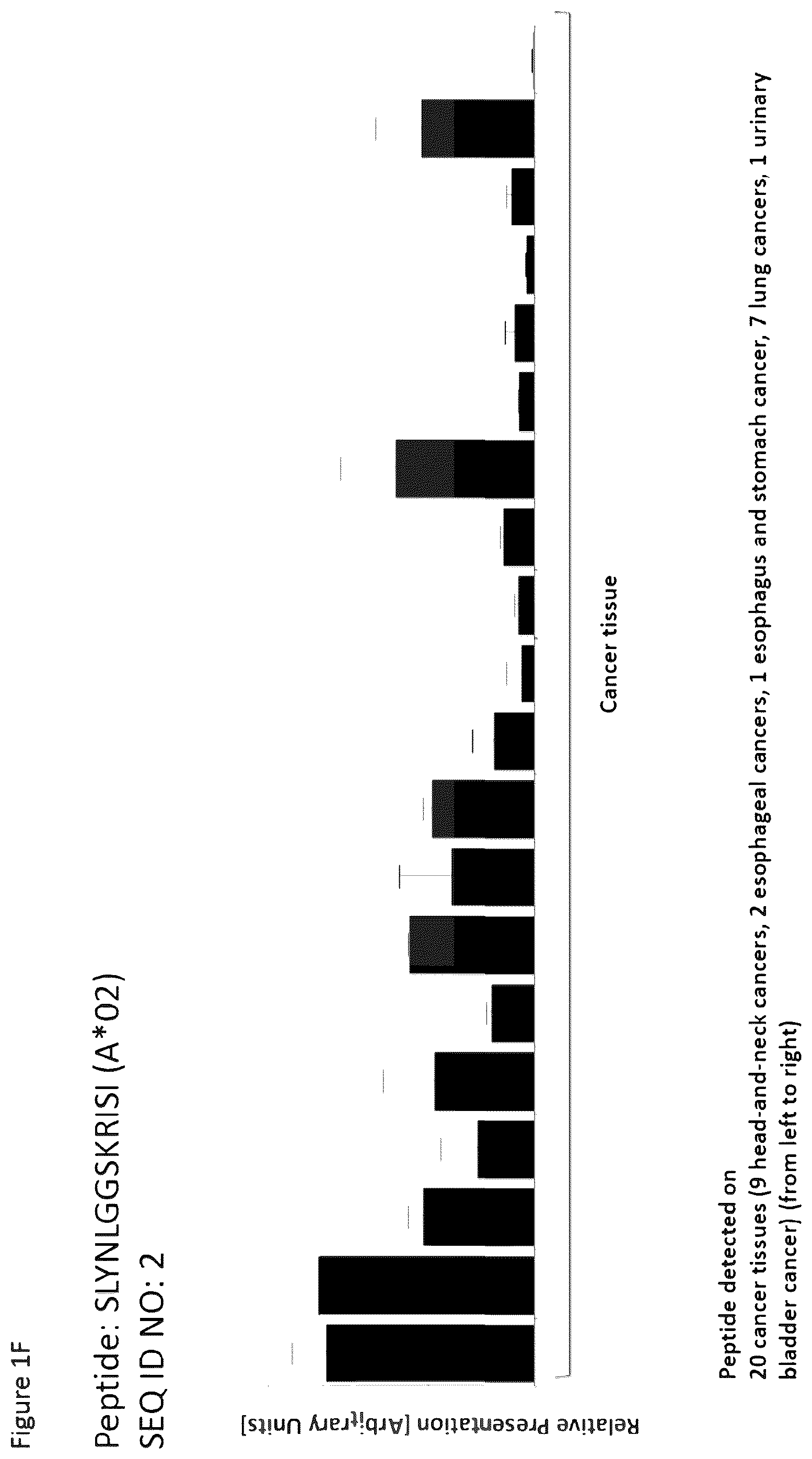 Patent US12297254 Figure 6 – Peptides and combination of peptides for use in immunotherapy against esophageal cancer and other cancers