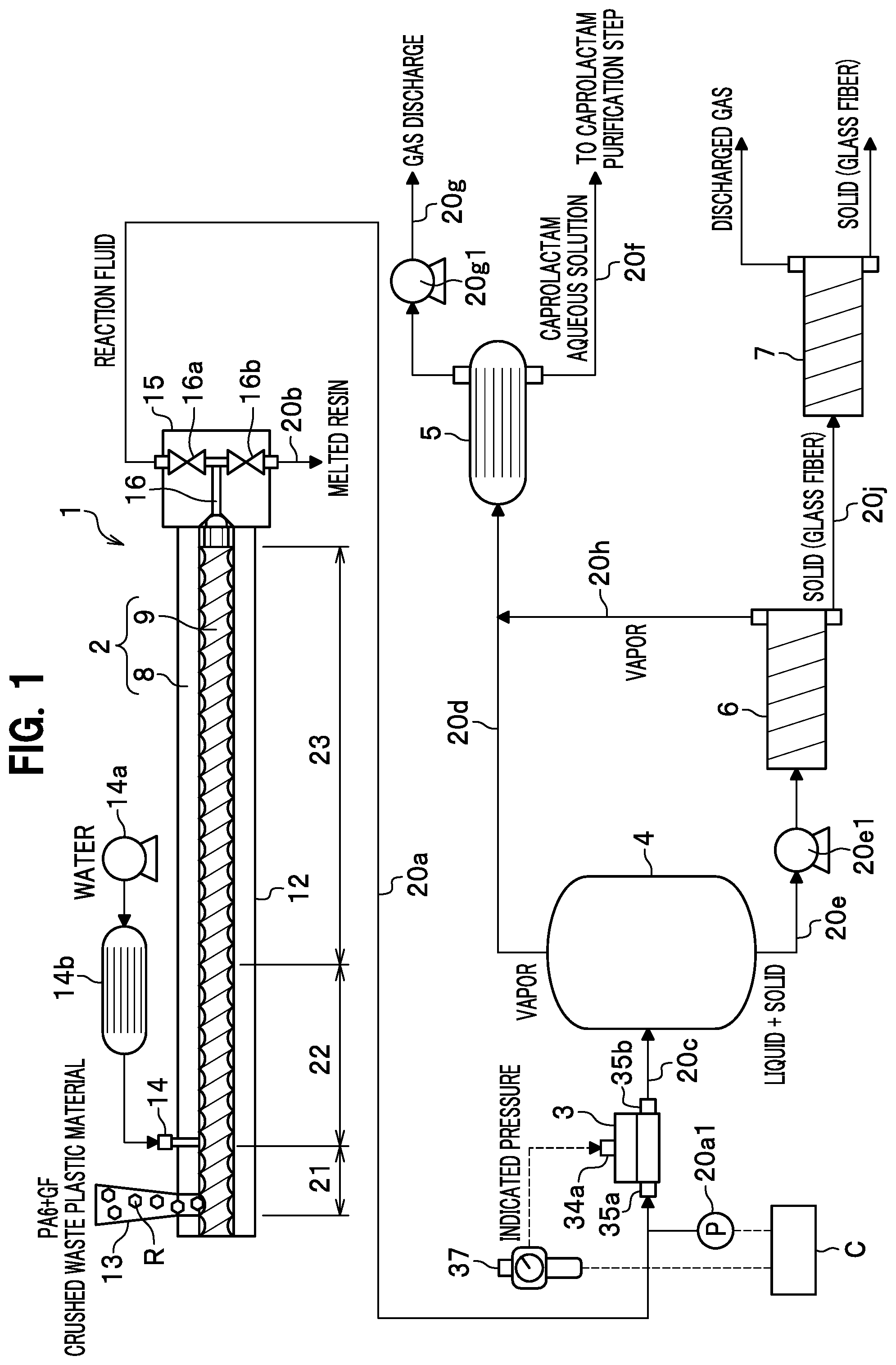 Patent US12297329 — Continuous hydrolyzation apparatus and continuous hydrolyzation method — Figure 1