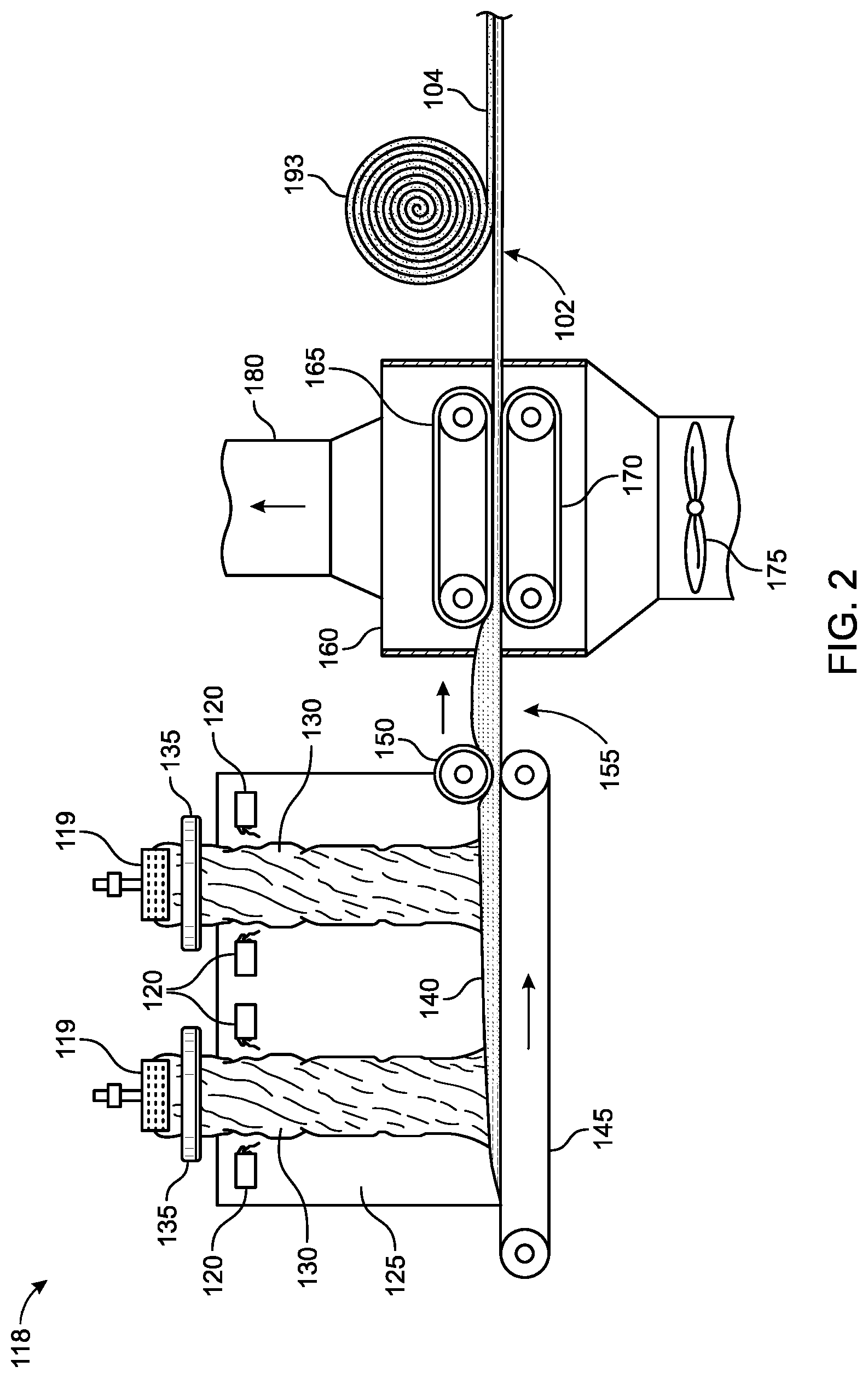 Patent US12297342 Figure 2 – Fiberglass insulation product