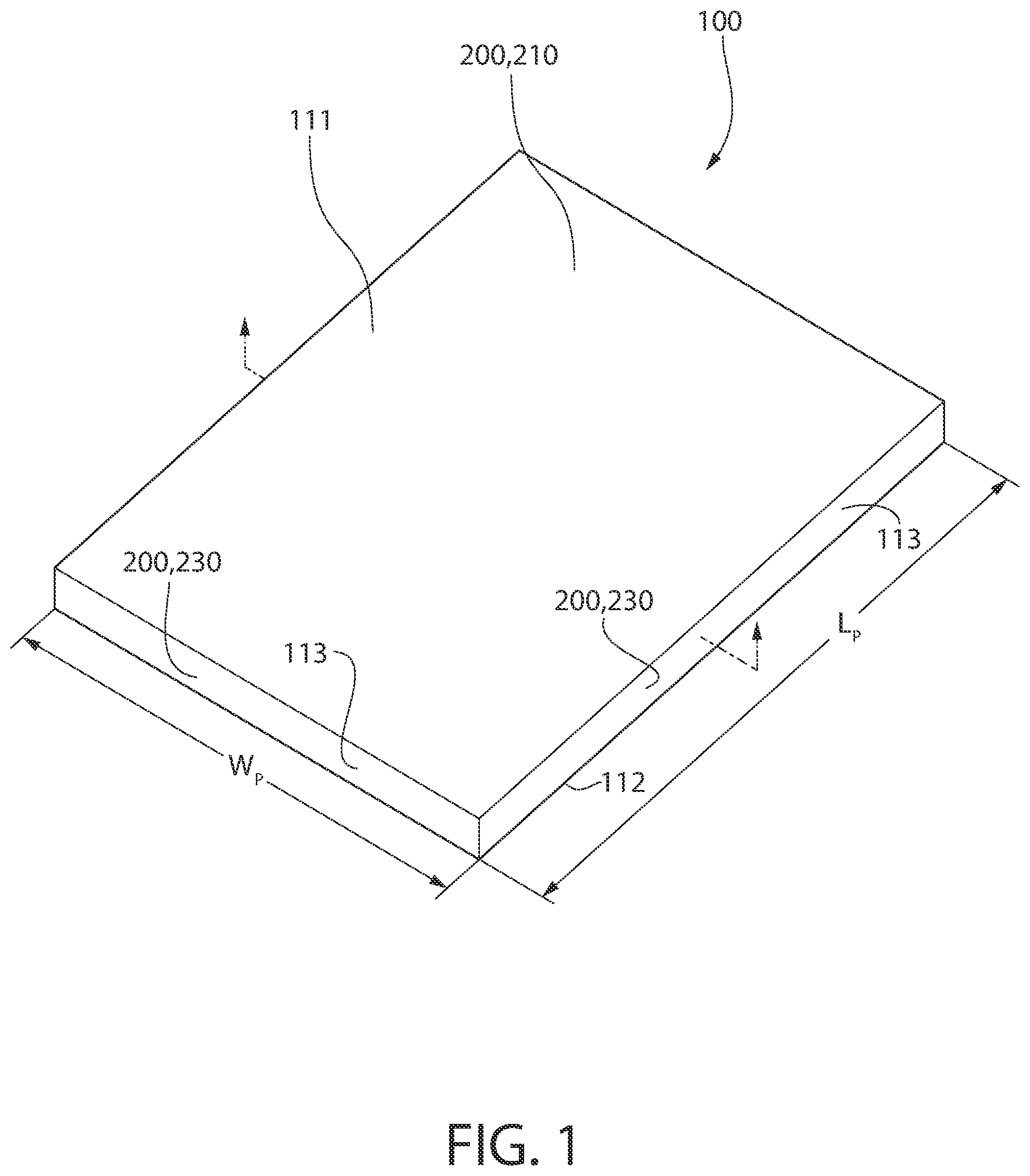 Patent US12297371 — Antimicrobial and antiviral building panels — Figure 1