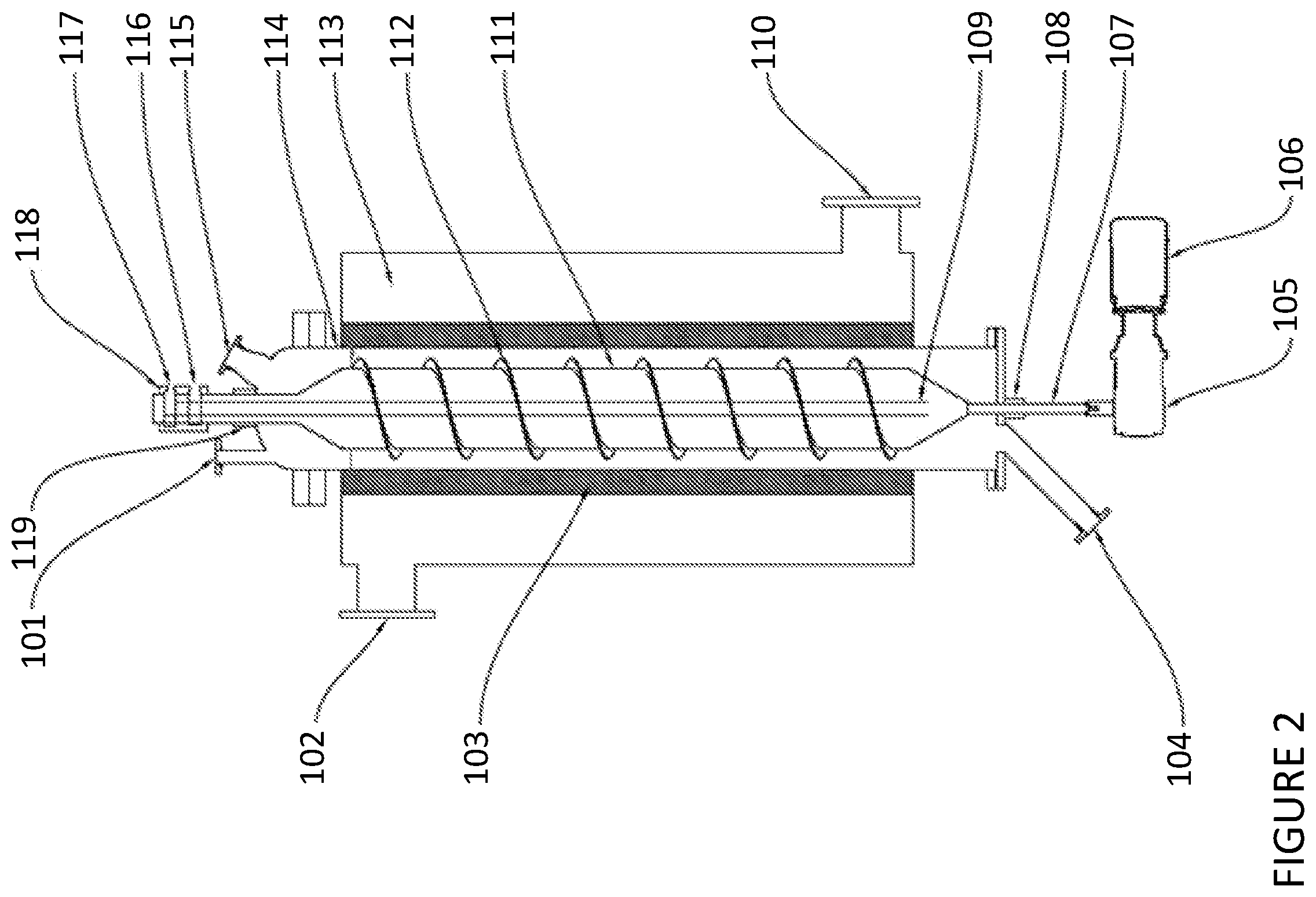 Patent US12297389 Figure 2 – Plastic pyrolysis reactor