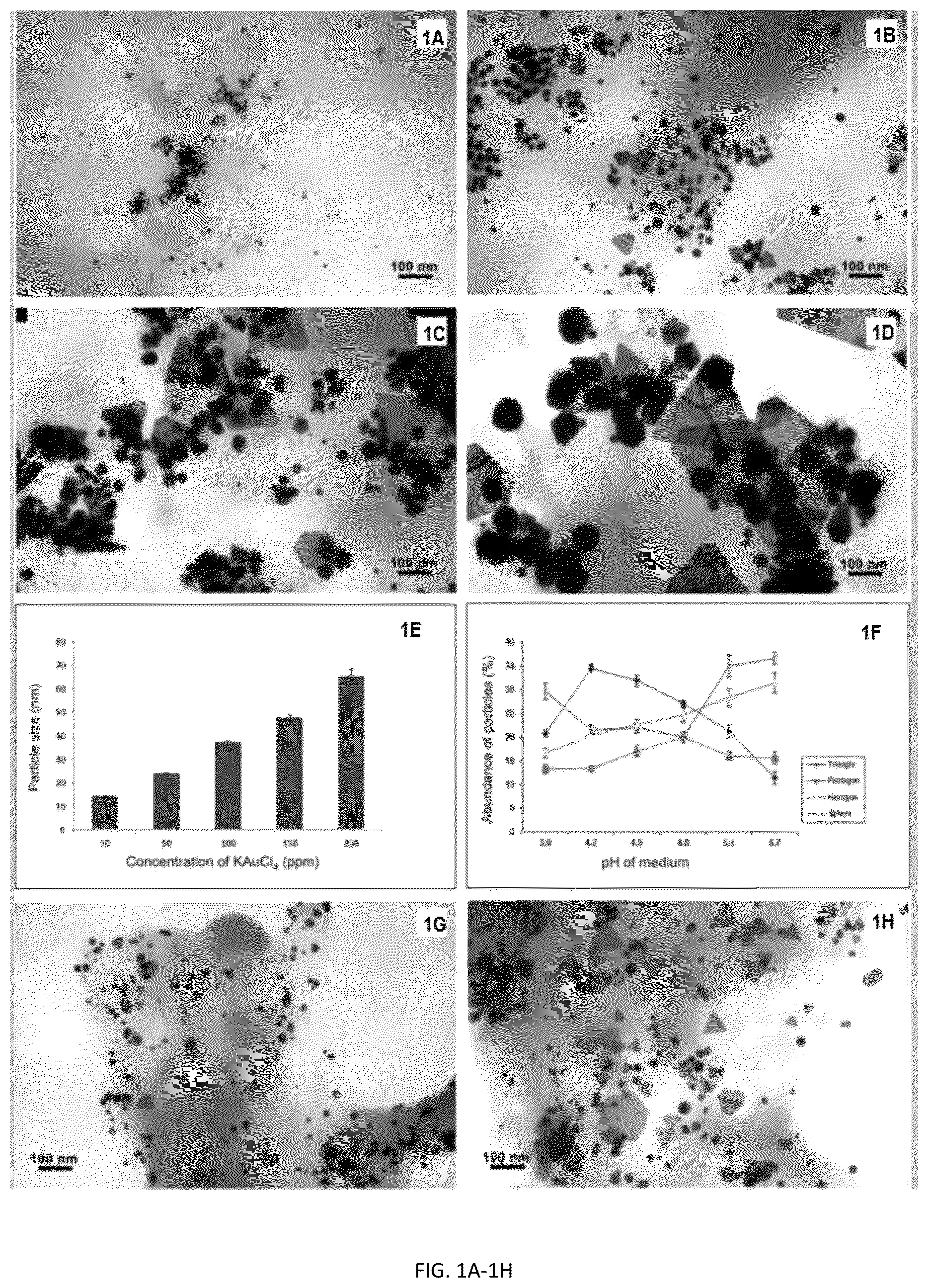 Patent US12297476 Figure 1 – Metallic nanoparticles and methods of making and using the same