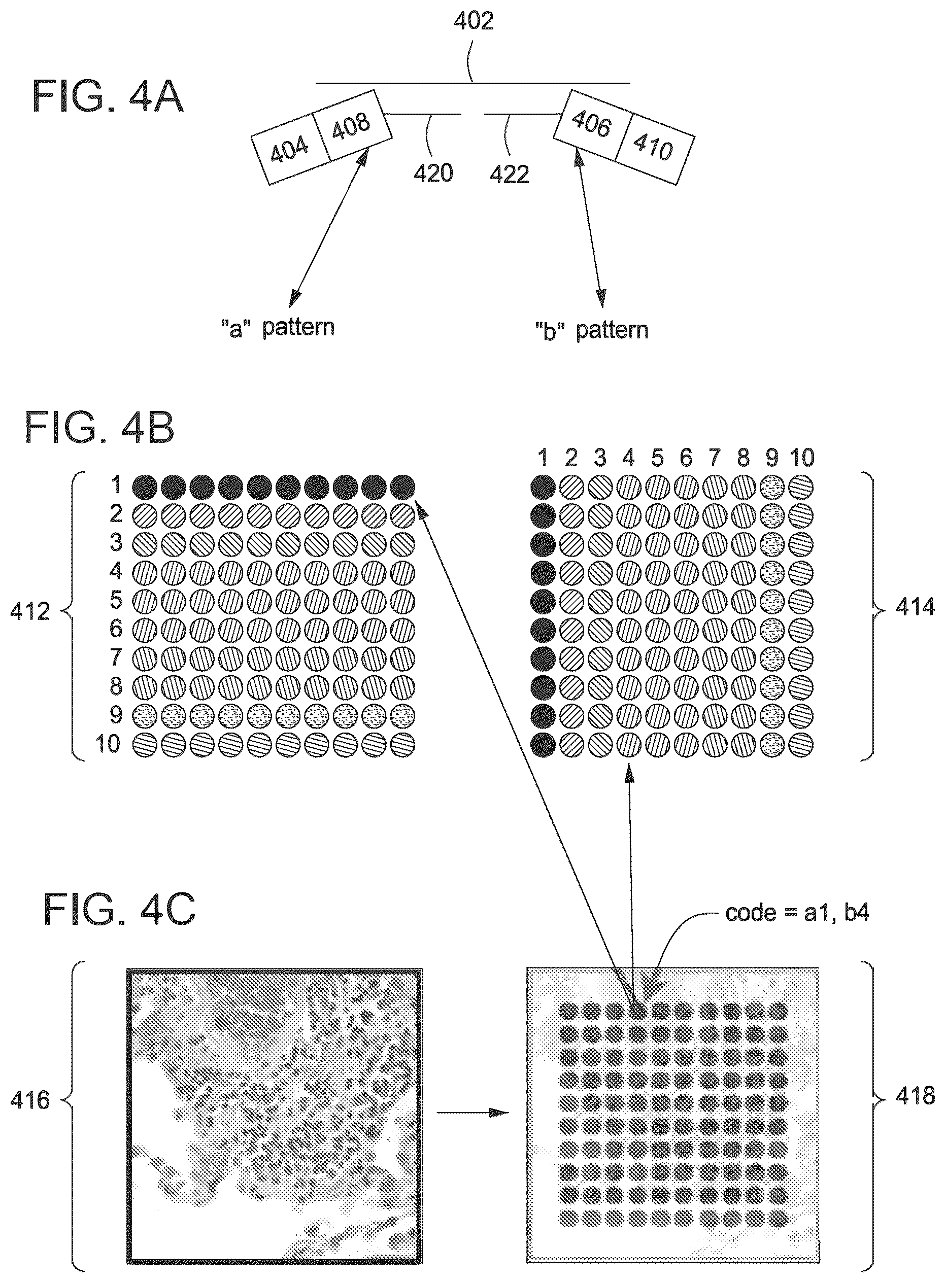 Patent US12297488 Figure 4 – Spatially encoded biological assays
