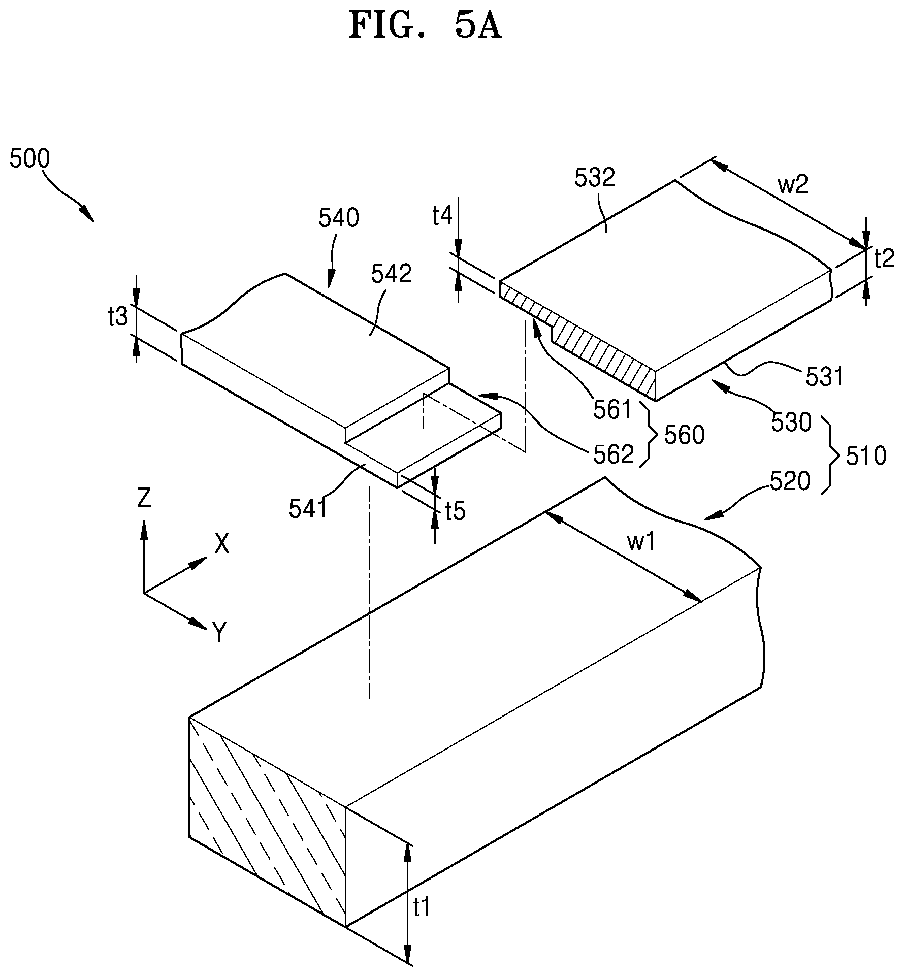 Patent US12297526 Figure 7 – Hybrid mask stick and mask frame assembly employing the same