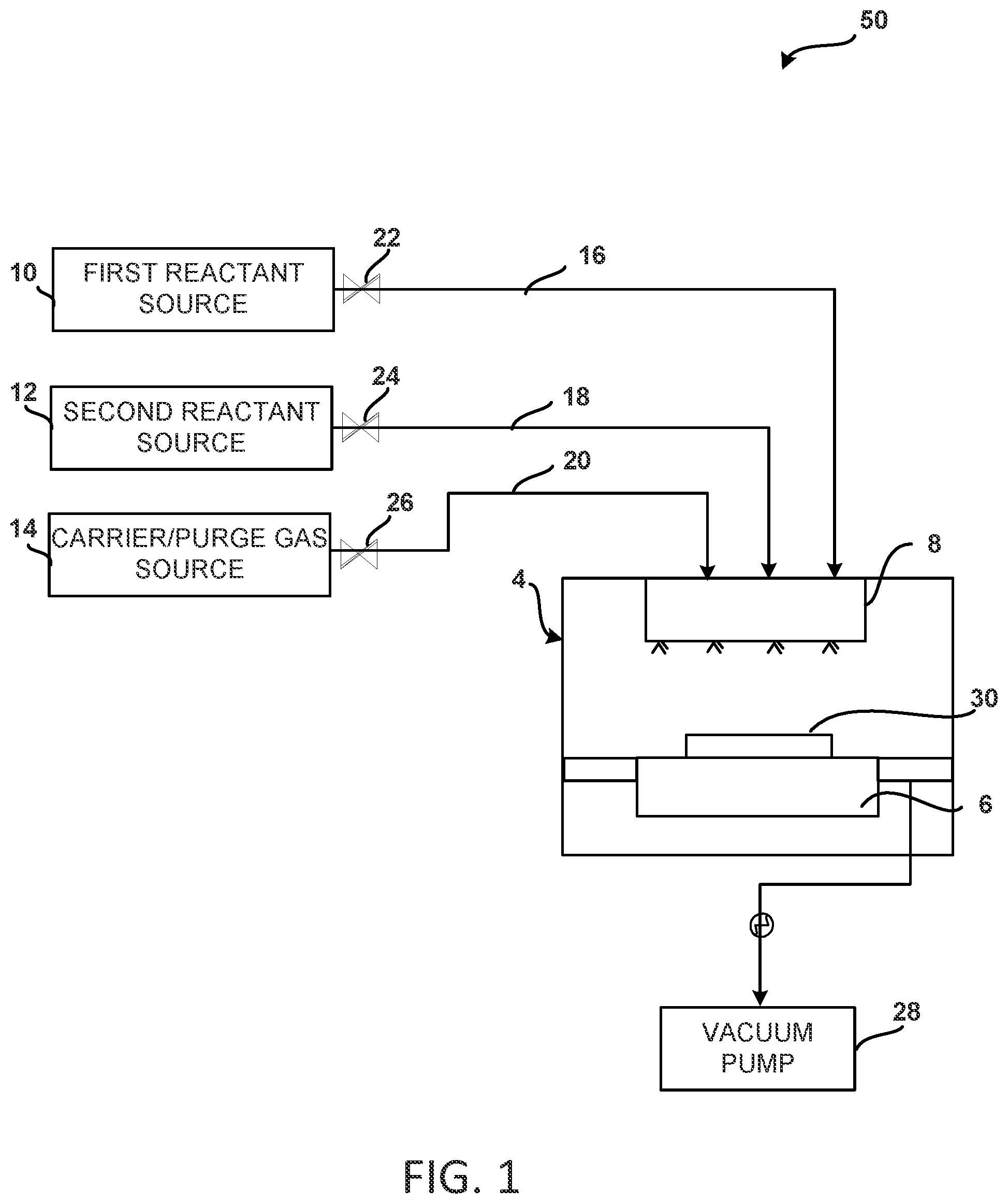 Patent US12297533 Figure 1 – Liquid precursor vapor pressure control