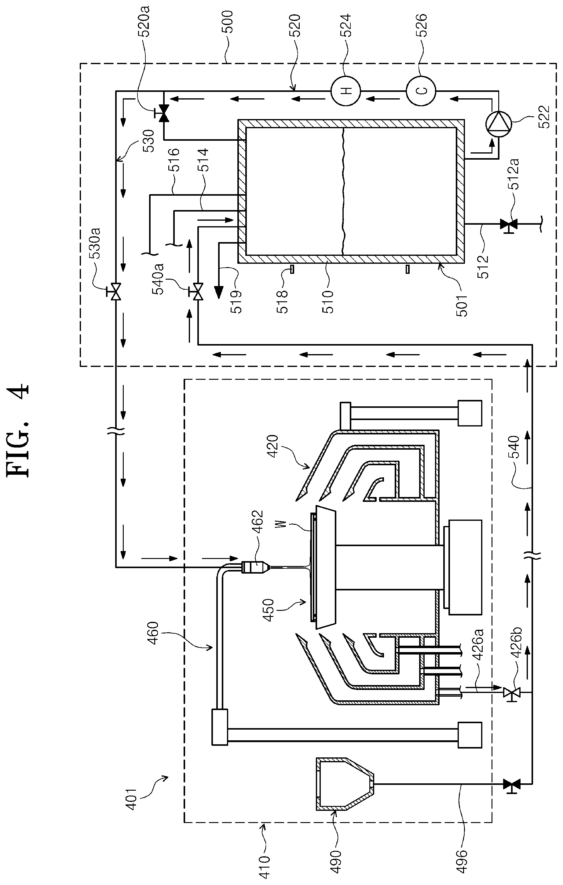 Patent US12297545 Figure 4 – Apparatus and method of treating substrate