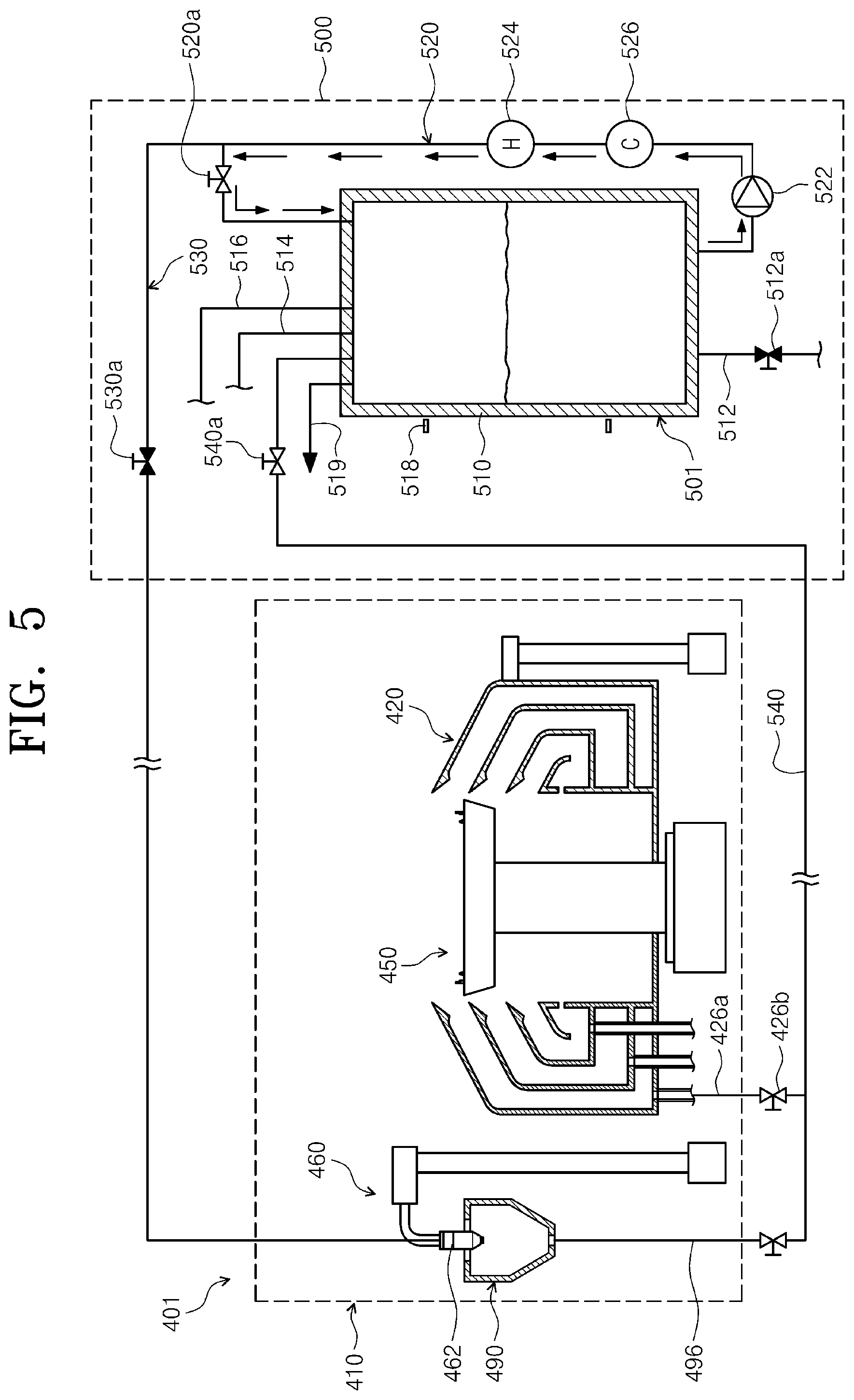 Patent US12297545 Figure 5 – Apparatus and method of treating substrate