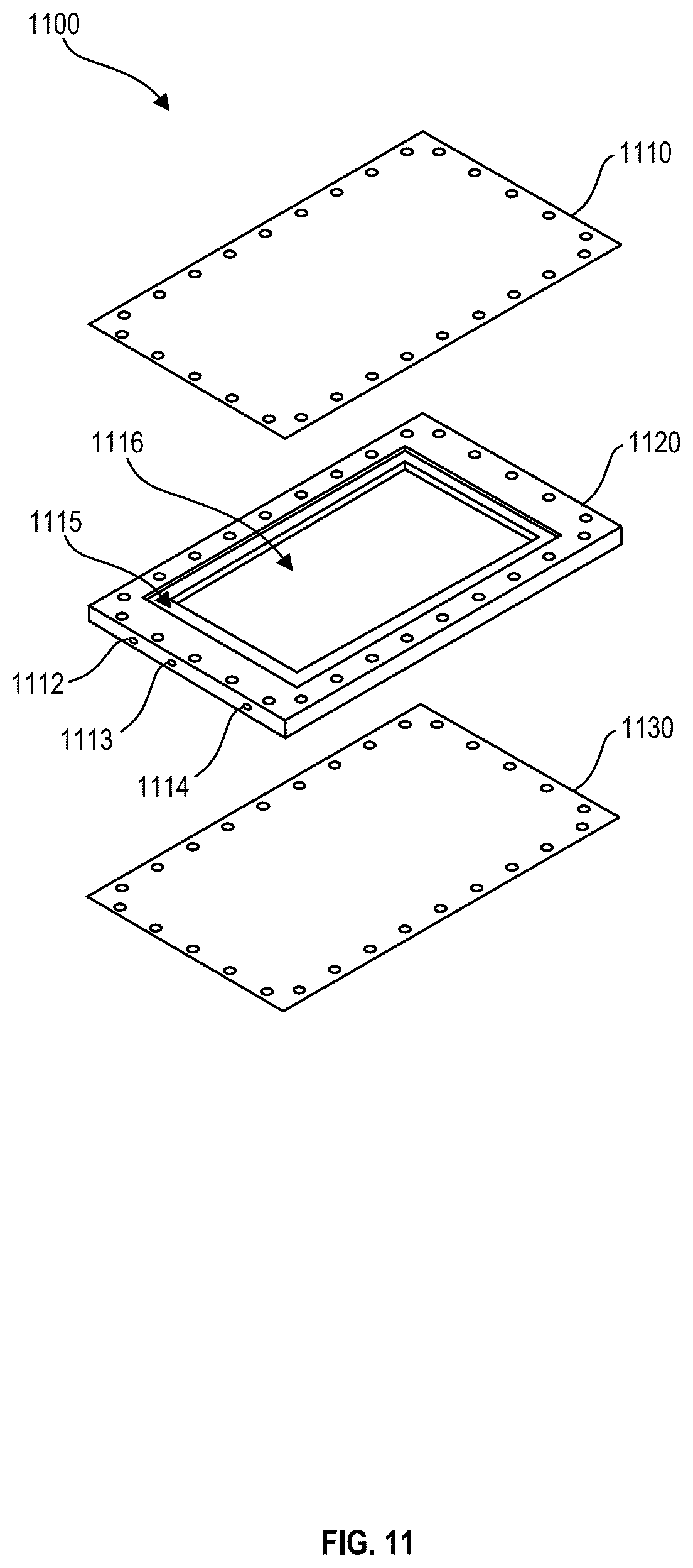 Patent US12297547 Figure 11 – Compressible flow distribution system for electrolyzer plates