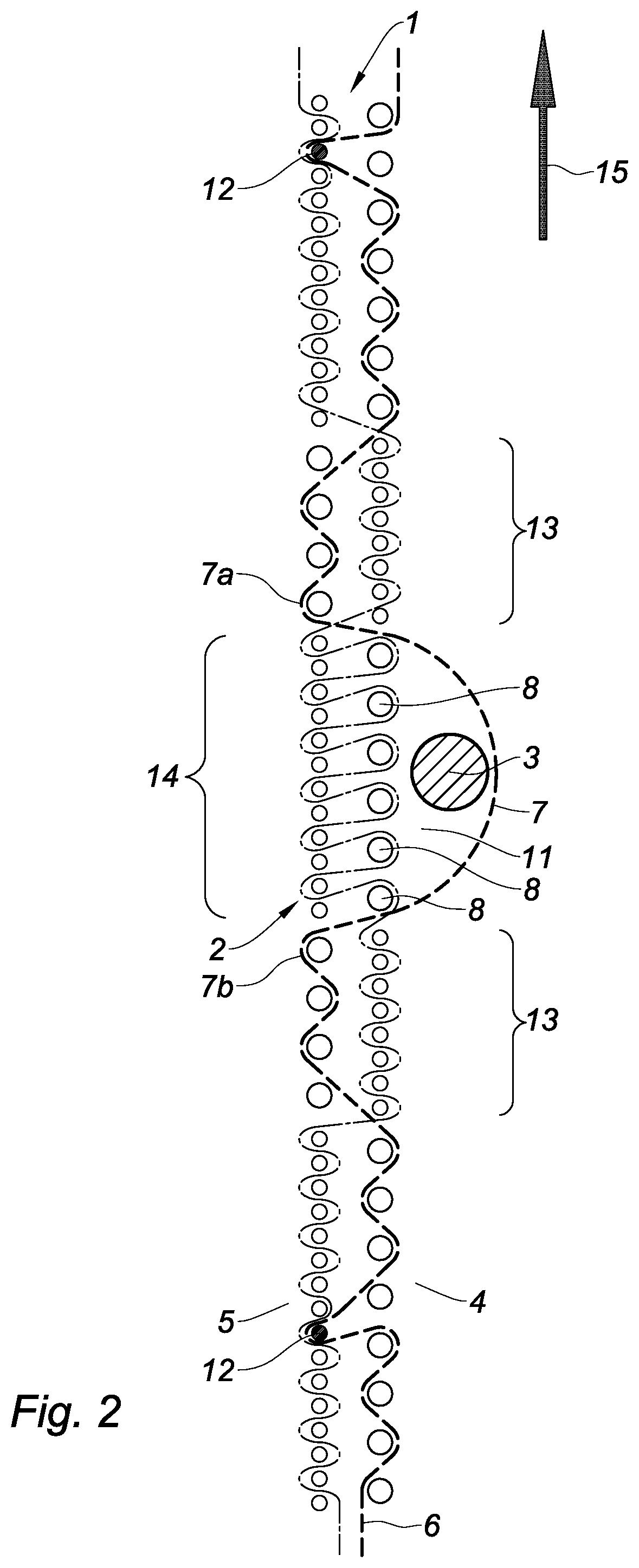 Patent US12297568 Figure 2 – Fabric integrating at least one binding part