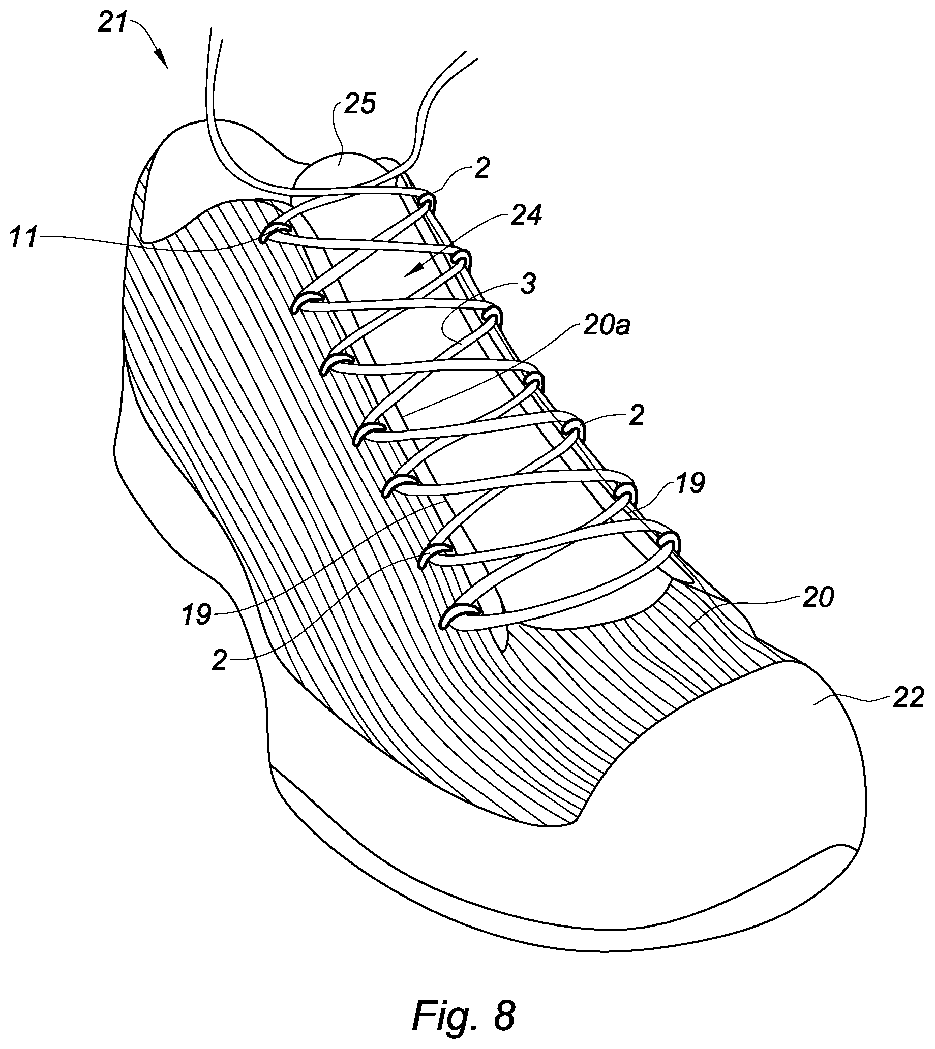 Patent US12297568 Figure 7 – Fabric integrating at least one binding part