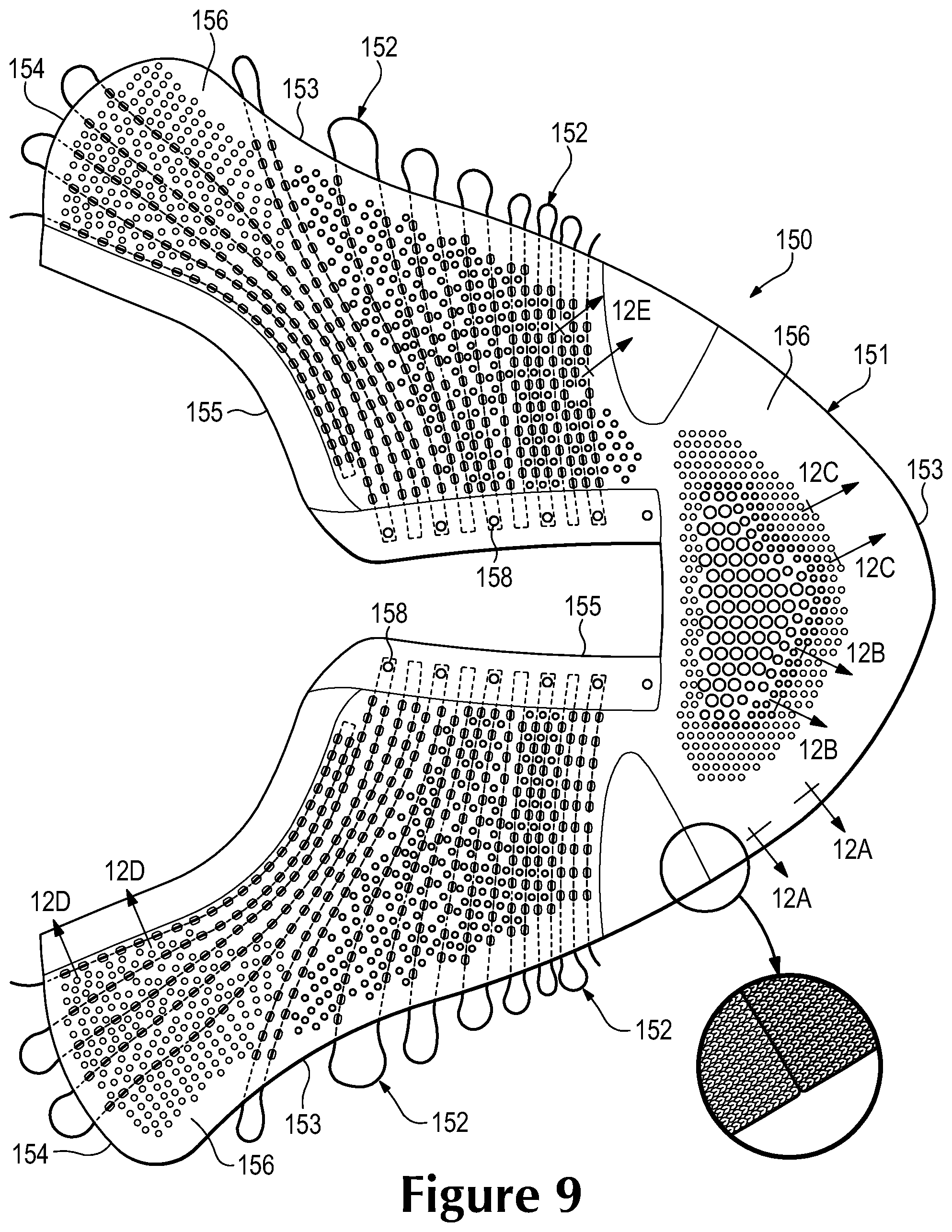 Patent US12297569 Figure 10 – Knitted component and method of manufacturing the same
