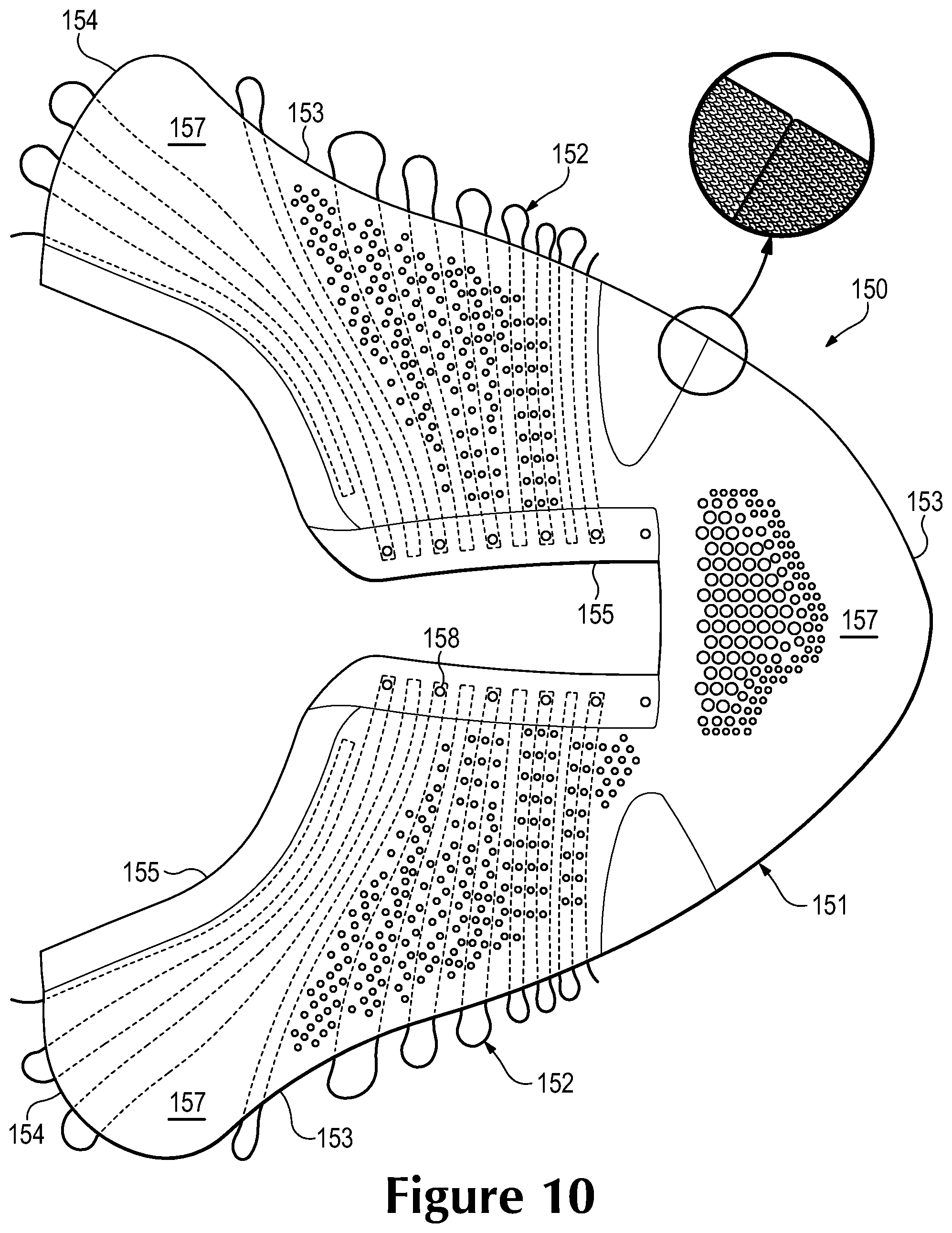 Patent US12297569 Figure 11 – Knitted component and method of manufacturing the same