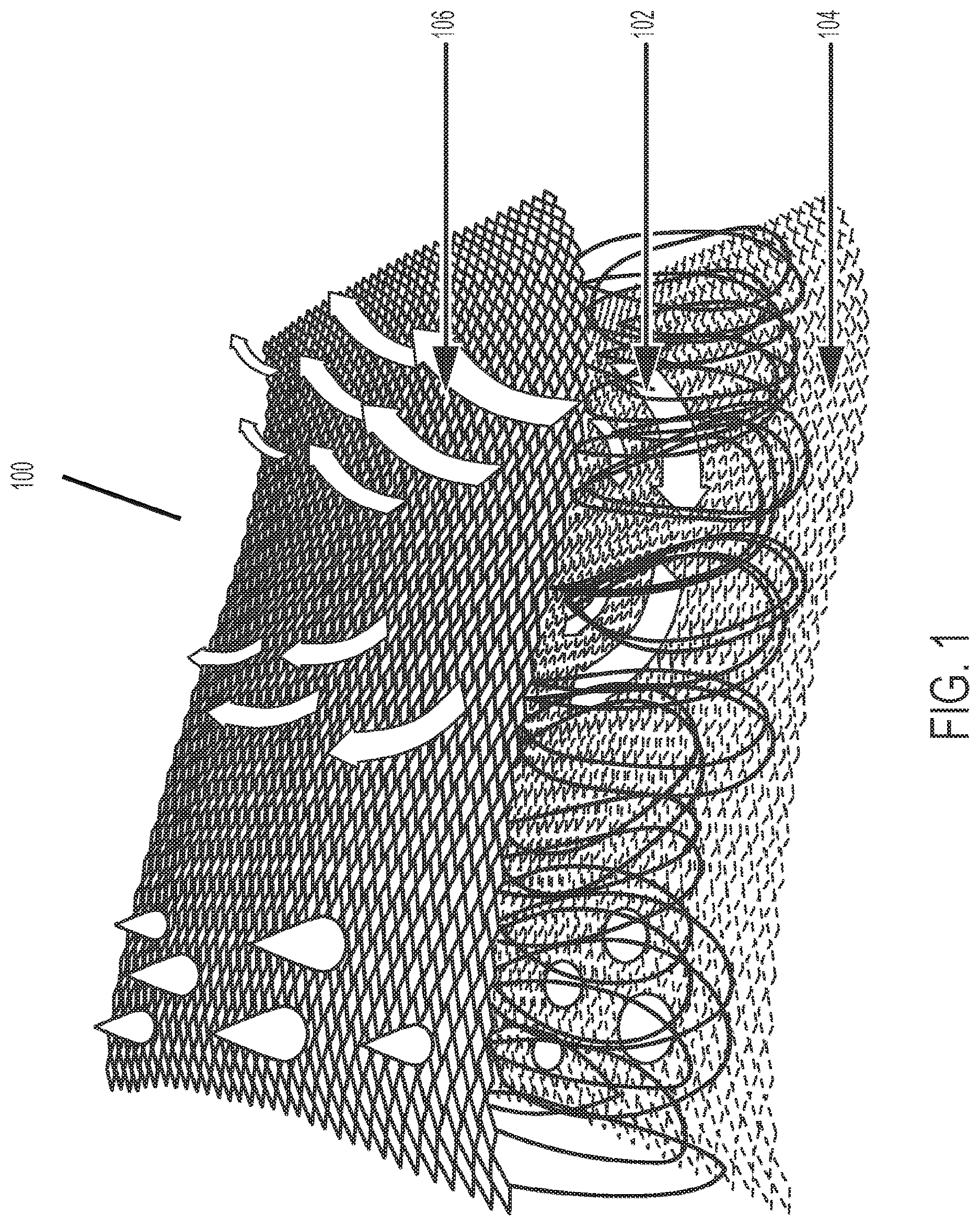 Patent US12297570 Figure 1 – Dual function absorbing and cooling textile