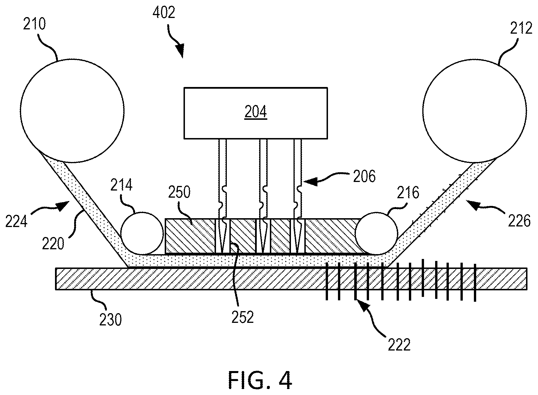 Patent US12297573 Figure 5 – Systems and methods for through thickness reinforcement using roll-to-roll veil cloth