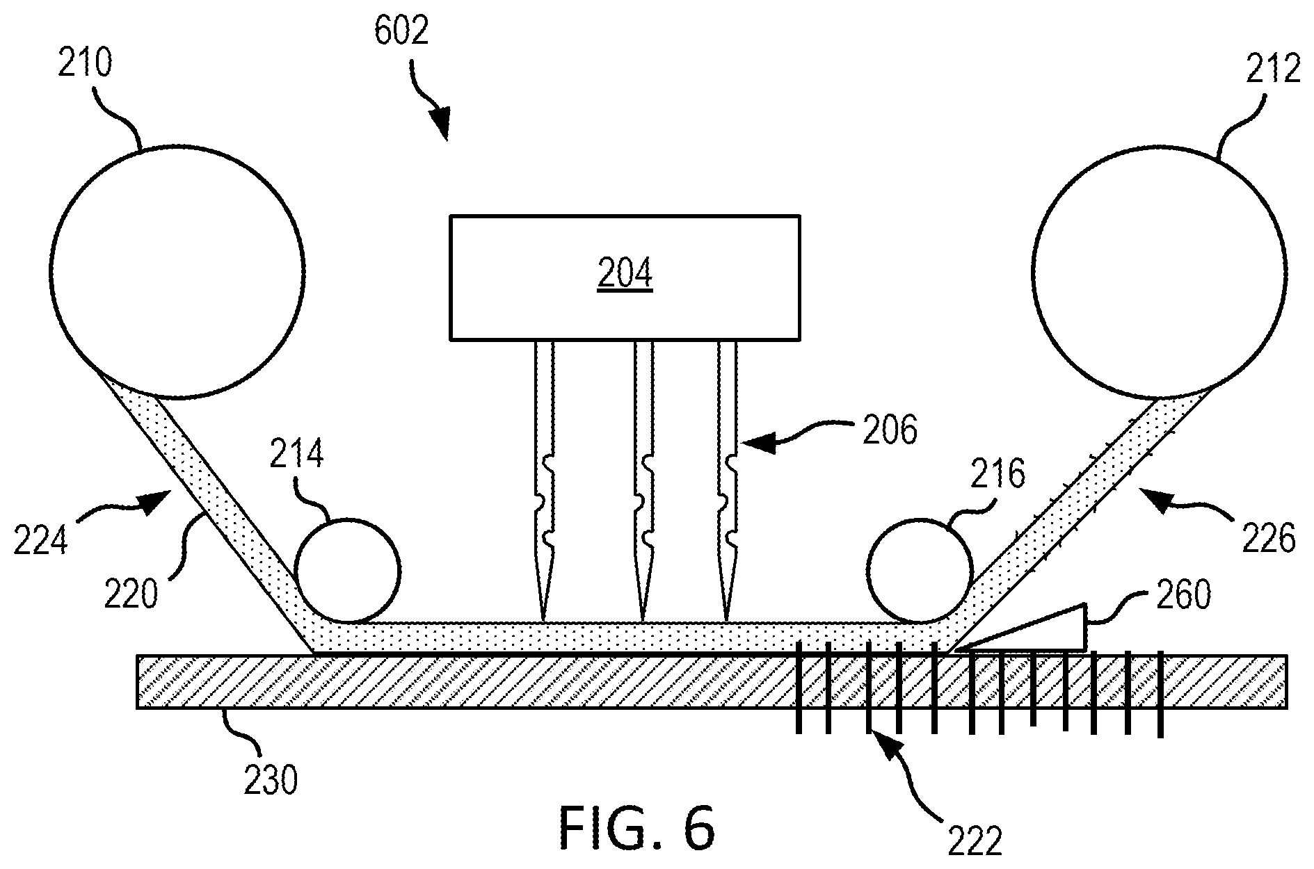 Patent US12297573 Figure 7 – Systems and methods for through thickness reinforcement using roll-to-roll veil cloth