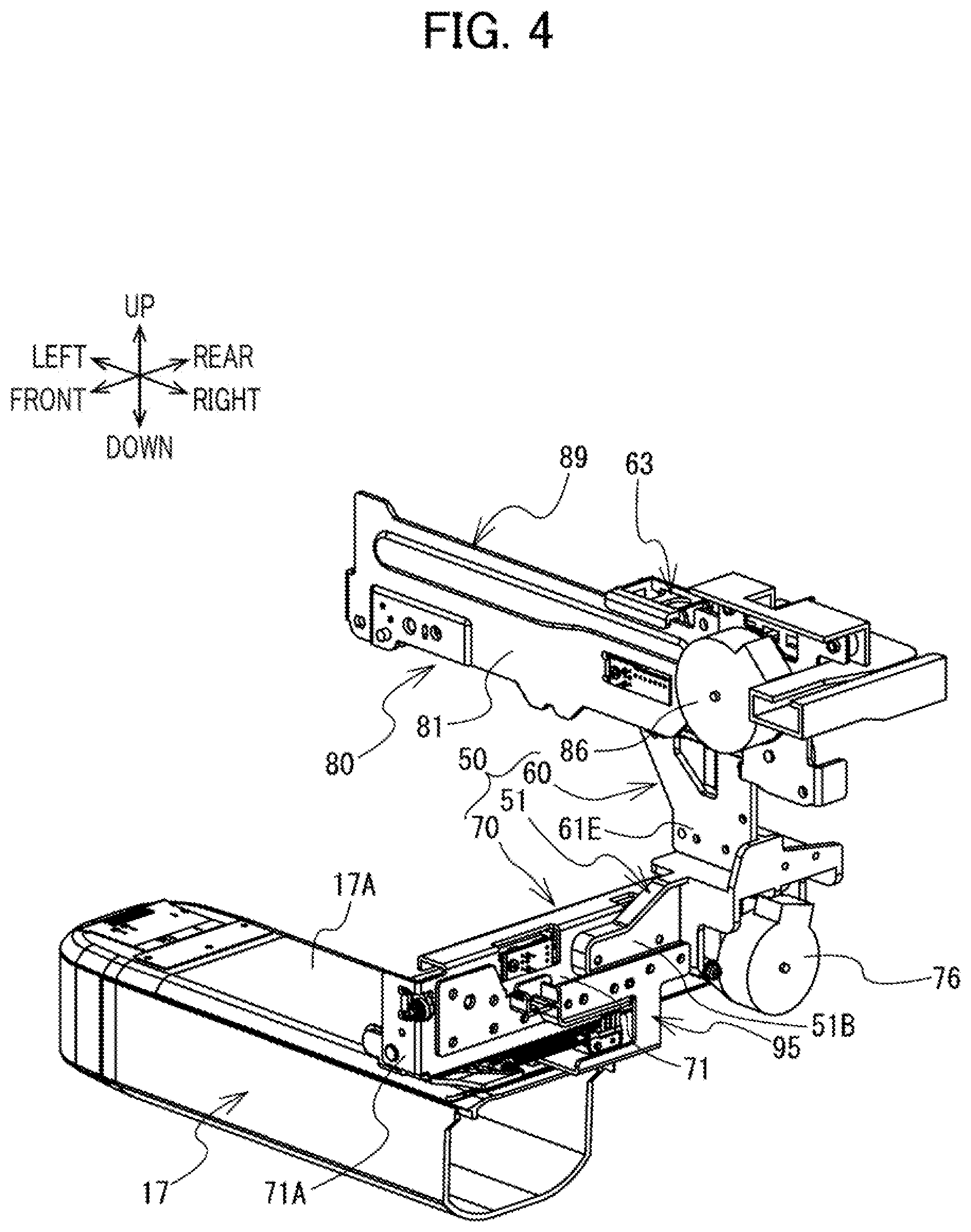Patent US12297574 Figure 4 – Embroidery sewing machine including carriage for moving embroidery frame attached thereto