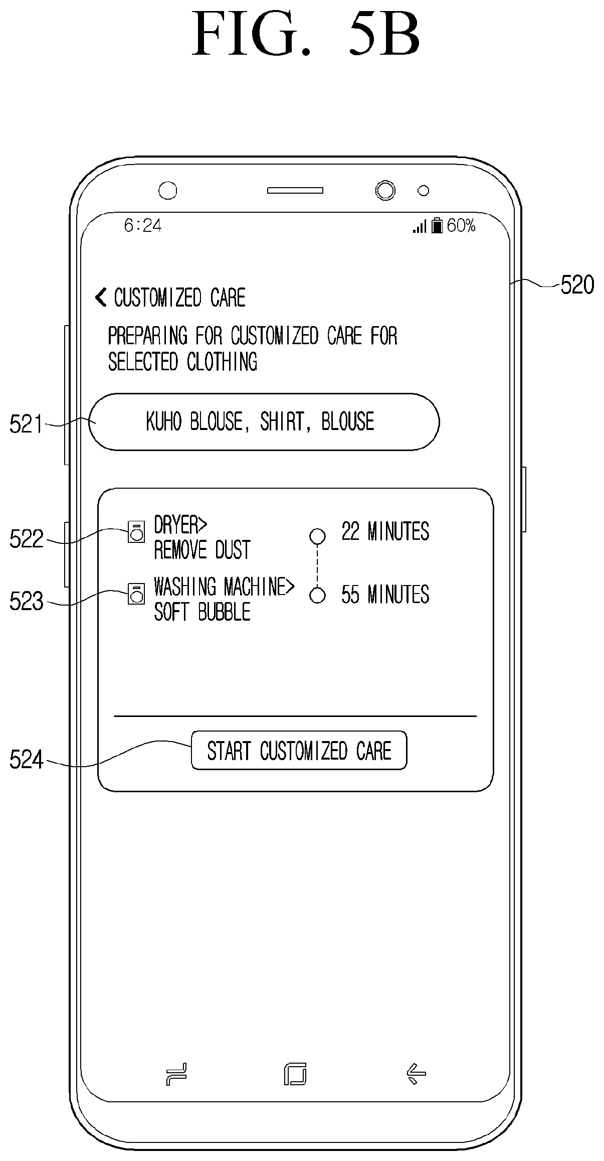 Patent US12297578 Figure 7 – Electronic apparatus and control method for identifying a care course and care order of clothing care devices
