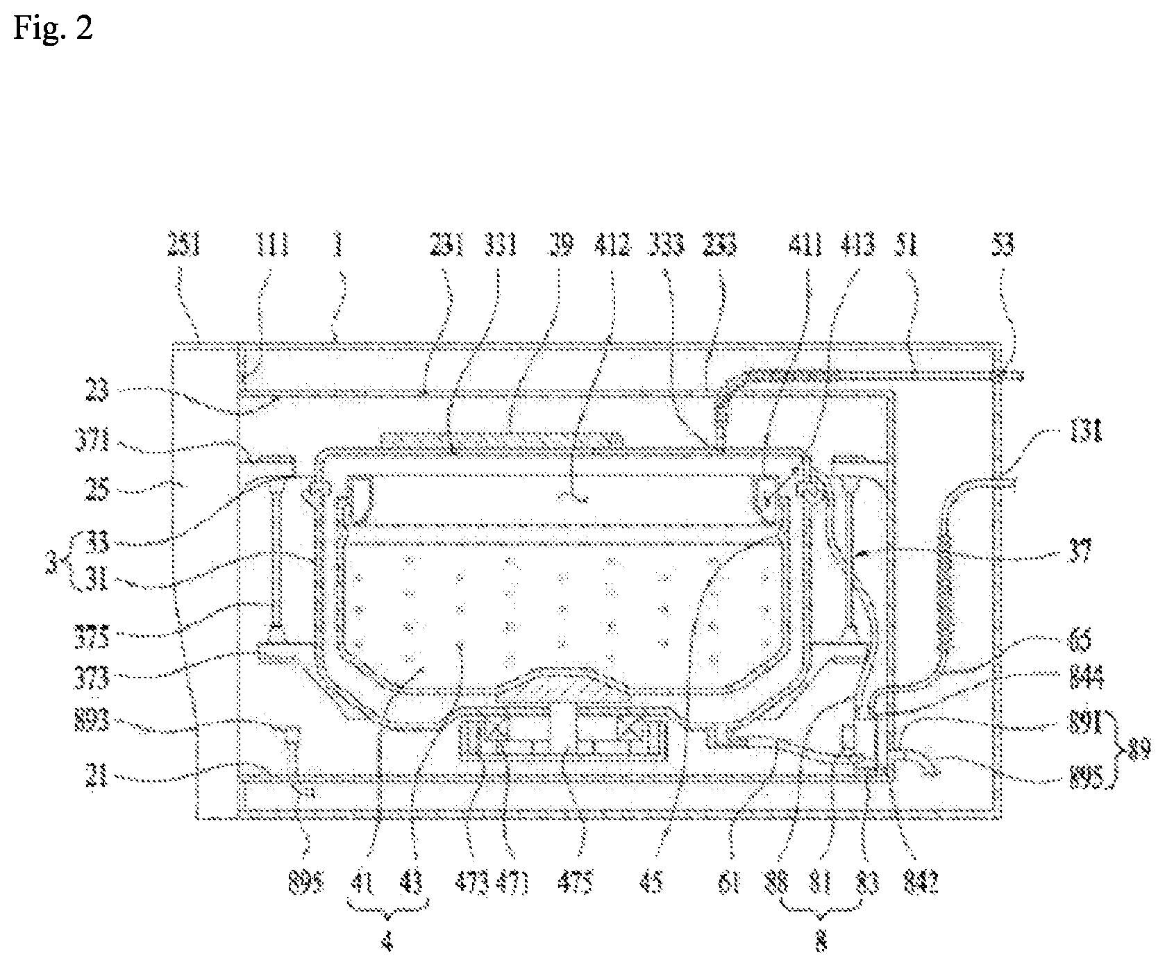 Patent US12297579 Figure 2 – Clothing treatment apparatus