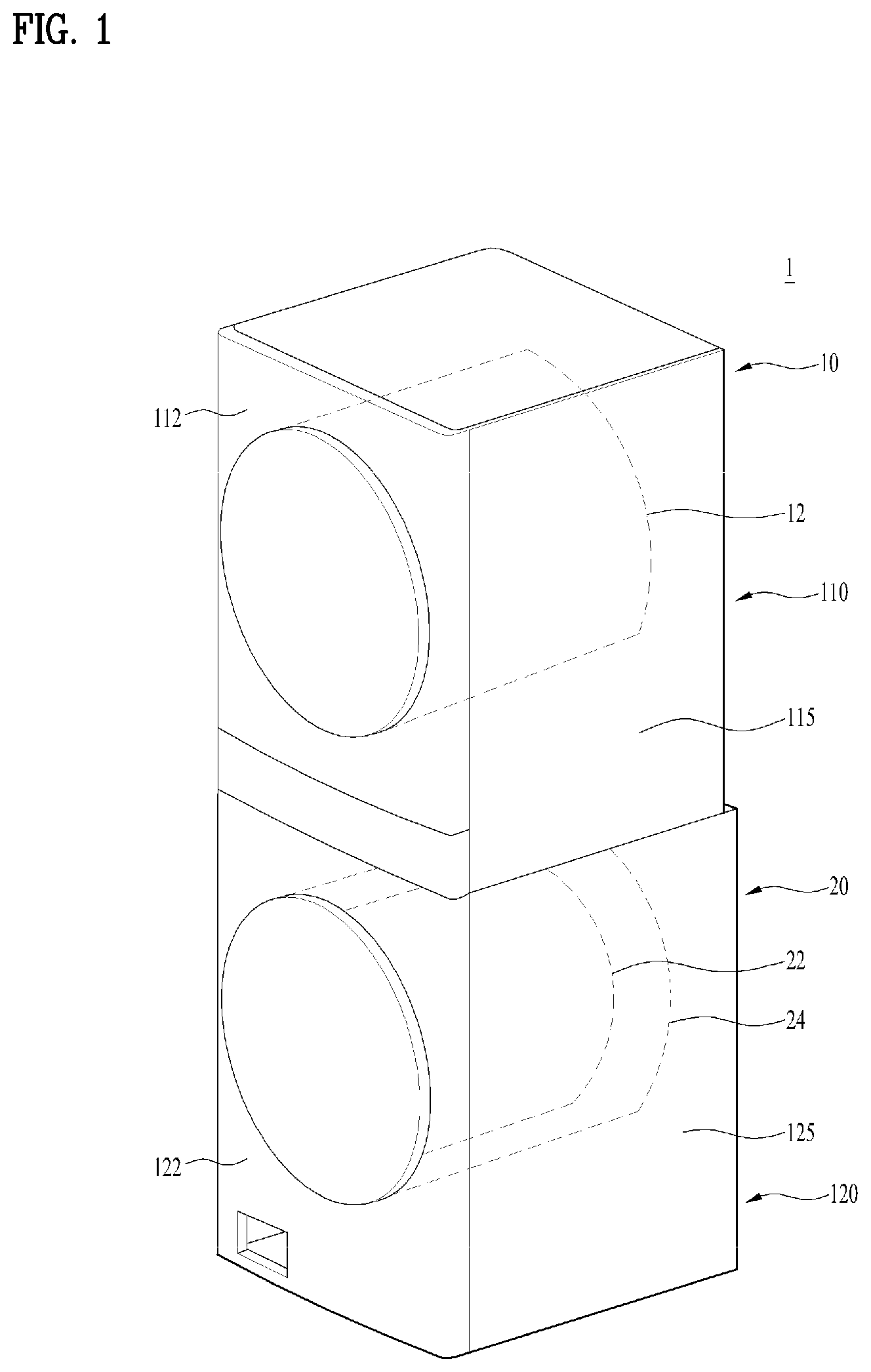 Patent US12297580 Figure 1 – Laundry treating apparatus