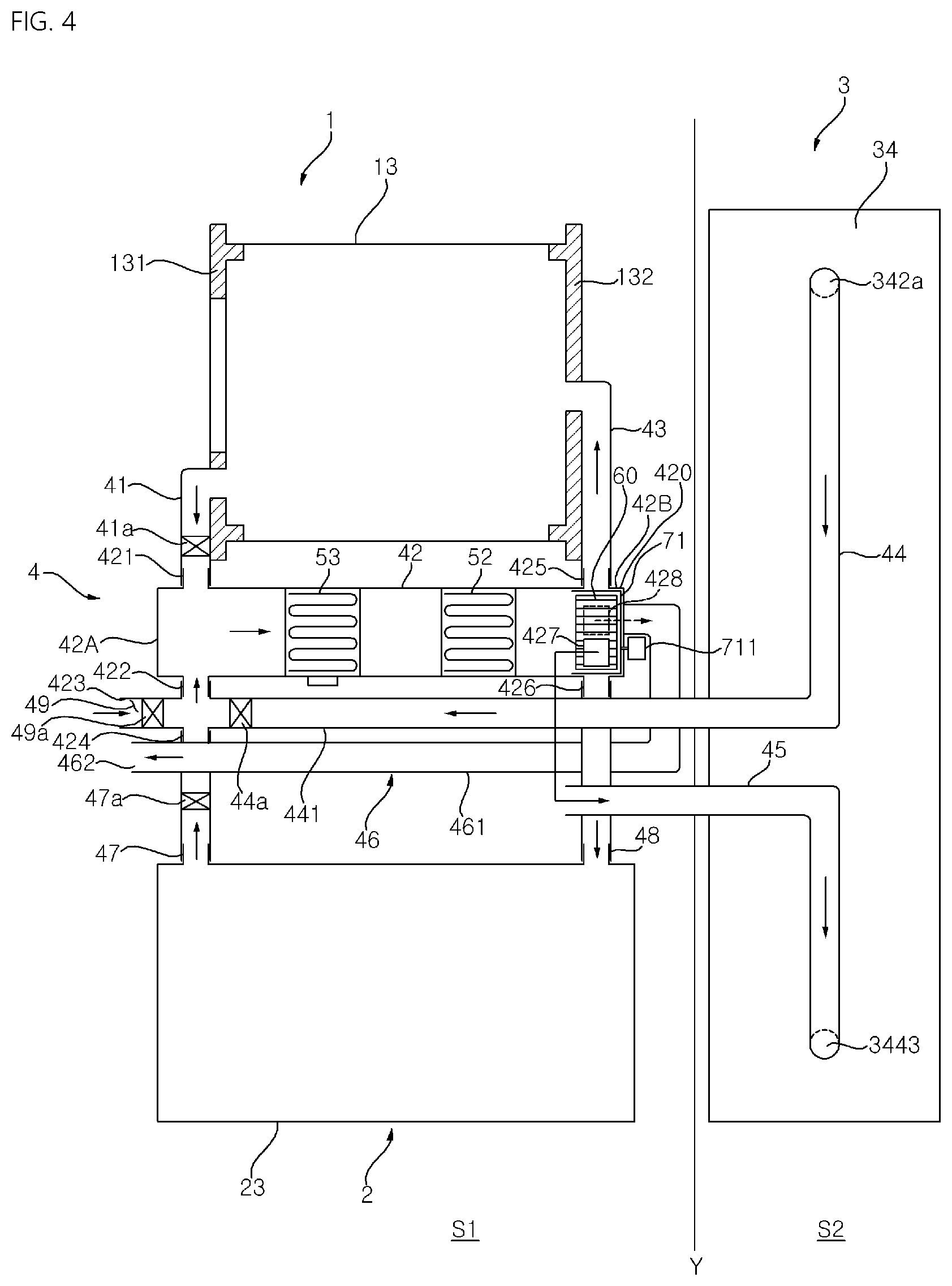 Patent US12297582 Figure 4 – Laundry treating apparatus